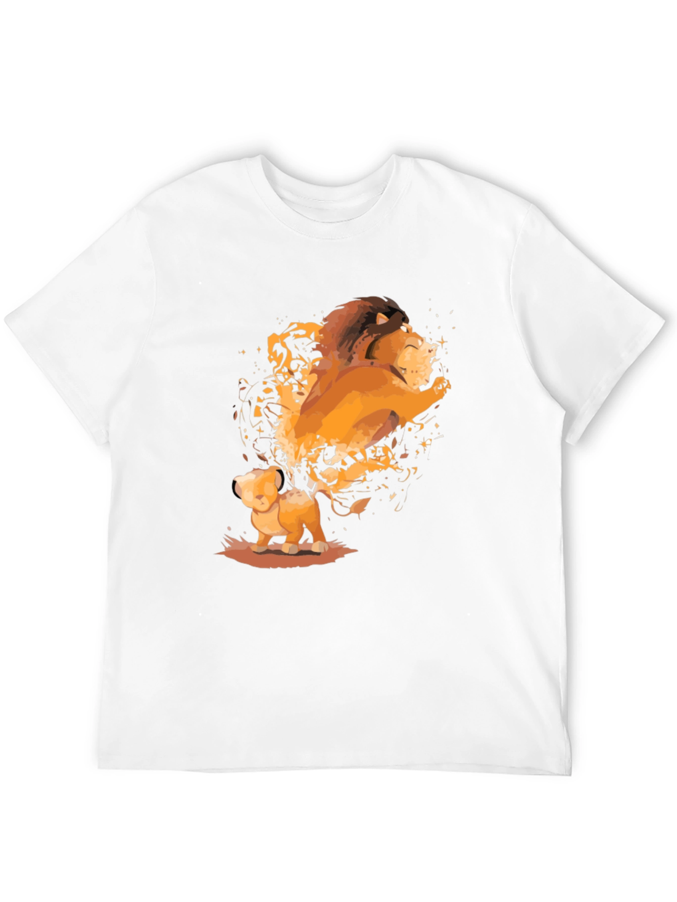 The Lion King Black T-Shirt - Simba and Mufasa