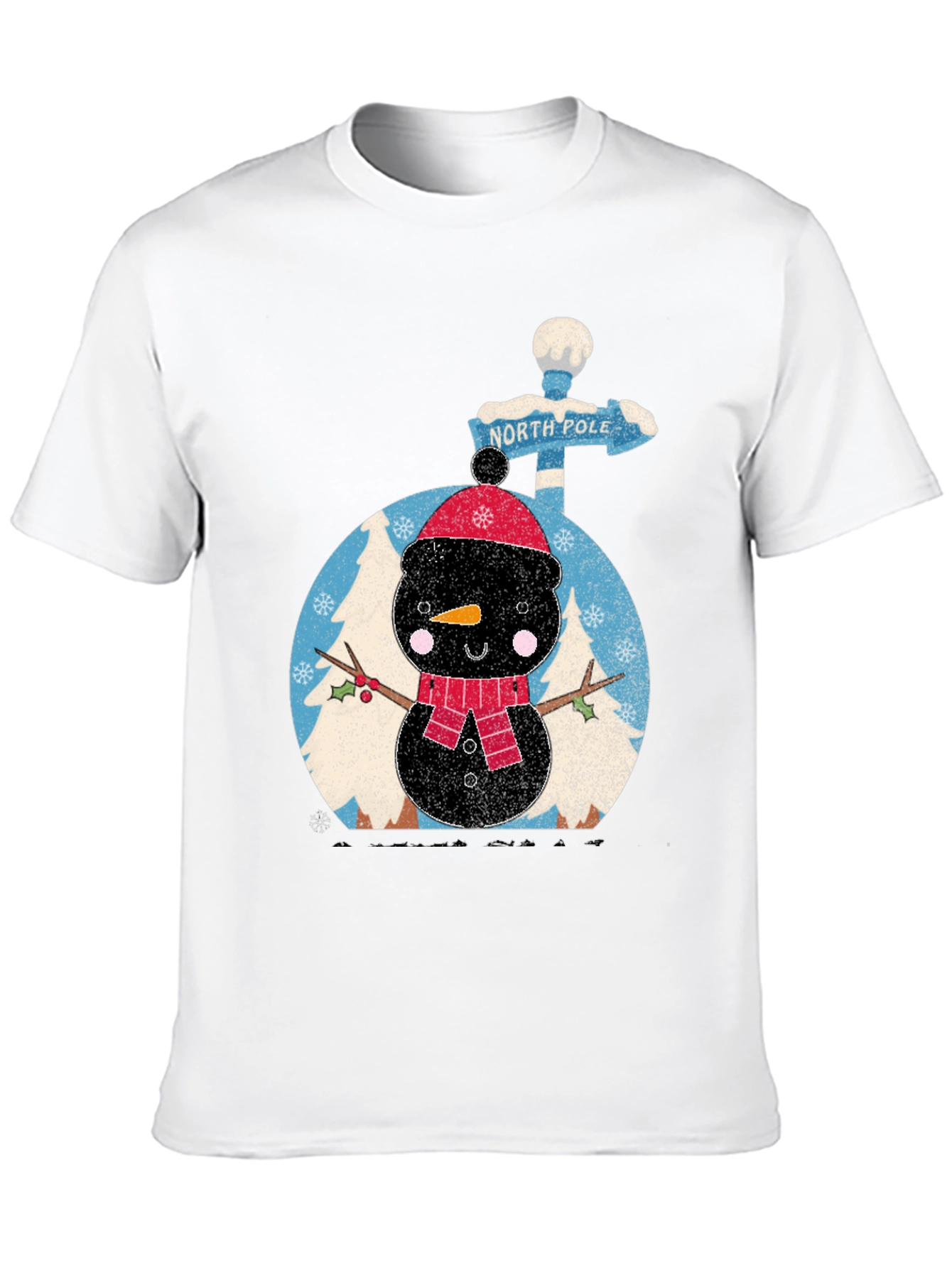 North Pole Snowman Graphic Tee