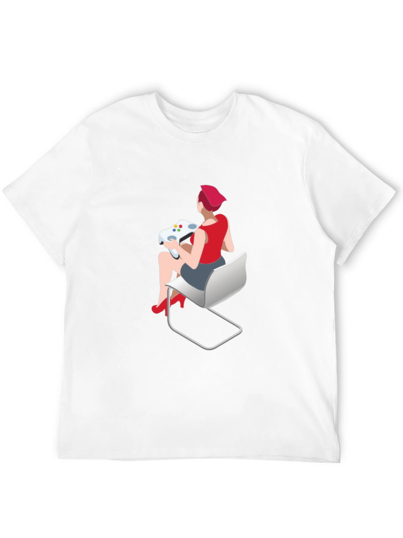 Gamer Girl Graphic Tee - Black Cotton T-Shirt