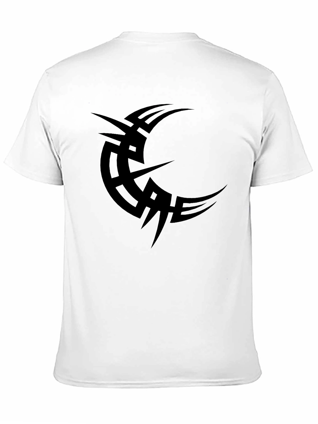 Tribal Crescent Moon Black T-Shirt