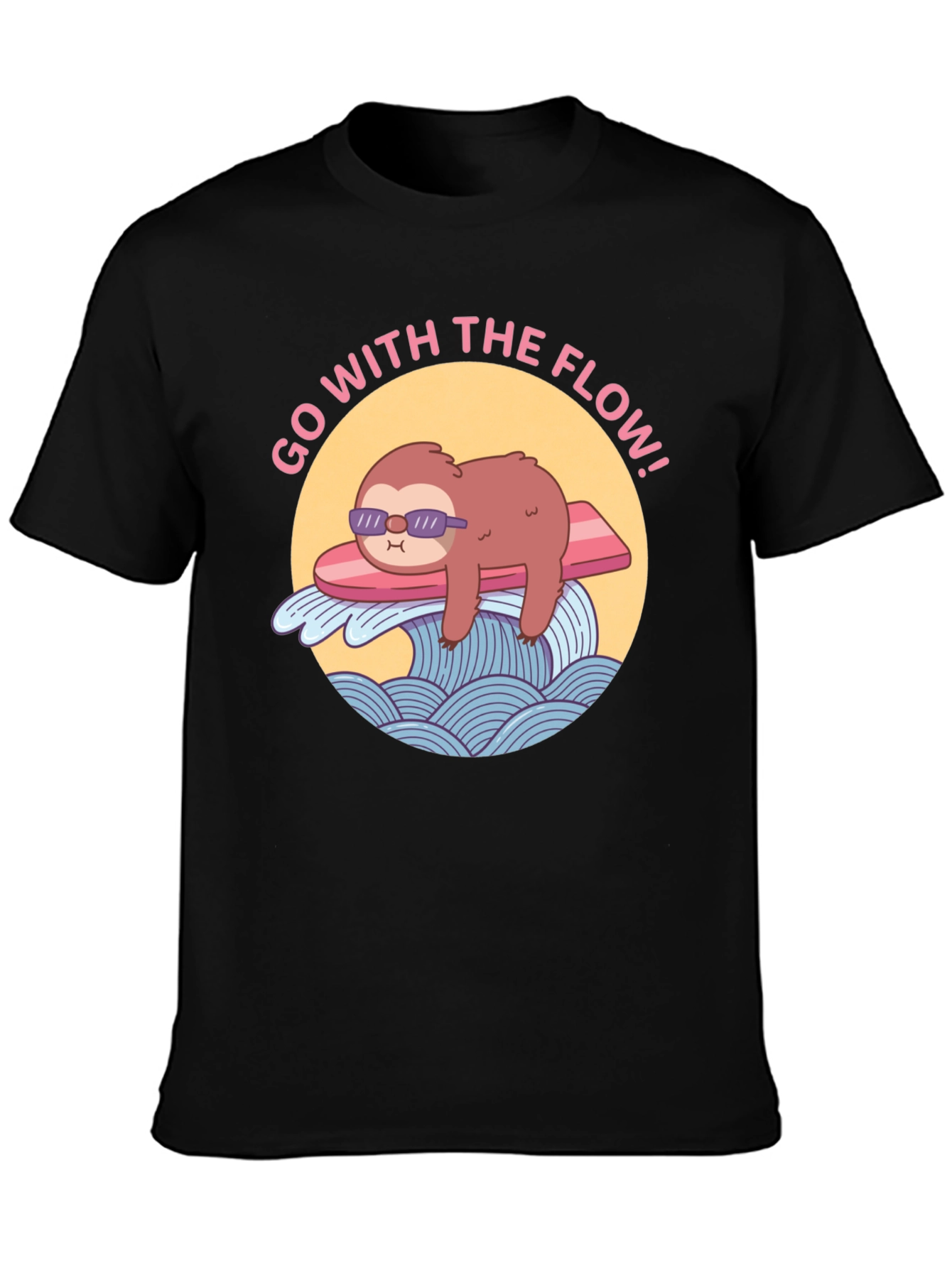 Go With The Flow Sloth Graphic Tee