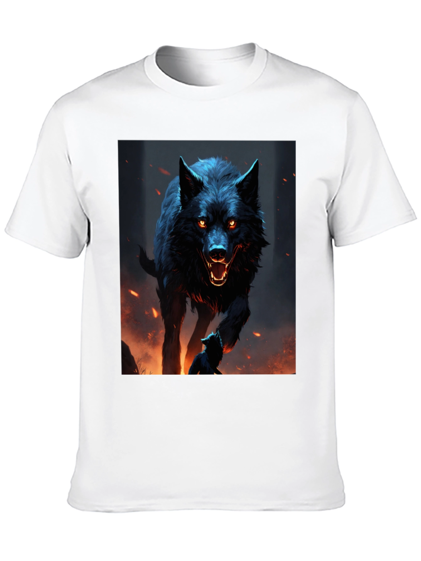 Wolf Graphic Black T-Shirt - Mens Fashion Tee