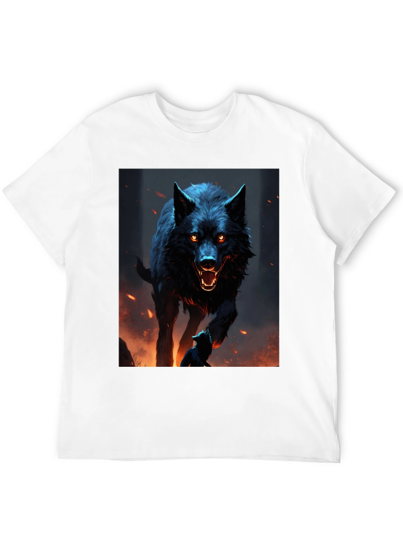 Wolf Graphic Black T-Shirt - Mens Fashion Tee