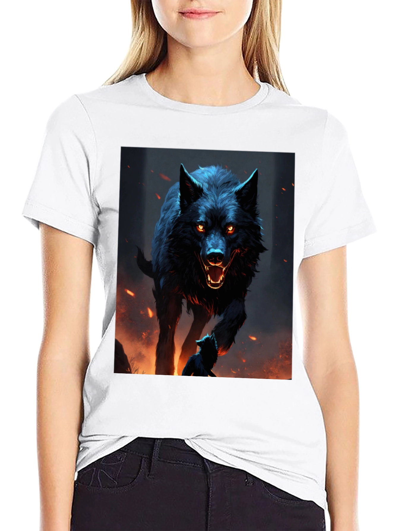 Wolf Graphic Black T-Shirt - Mens Fashion Tee
