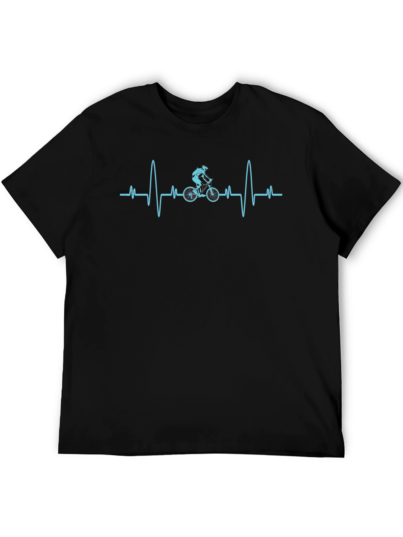 Cycling Heartbeat T-Shirt - Black