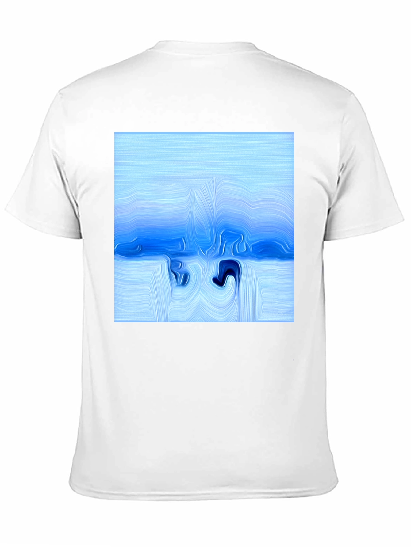 Abstract Blue Fluid Art T-Shirt