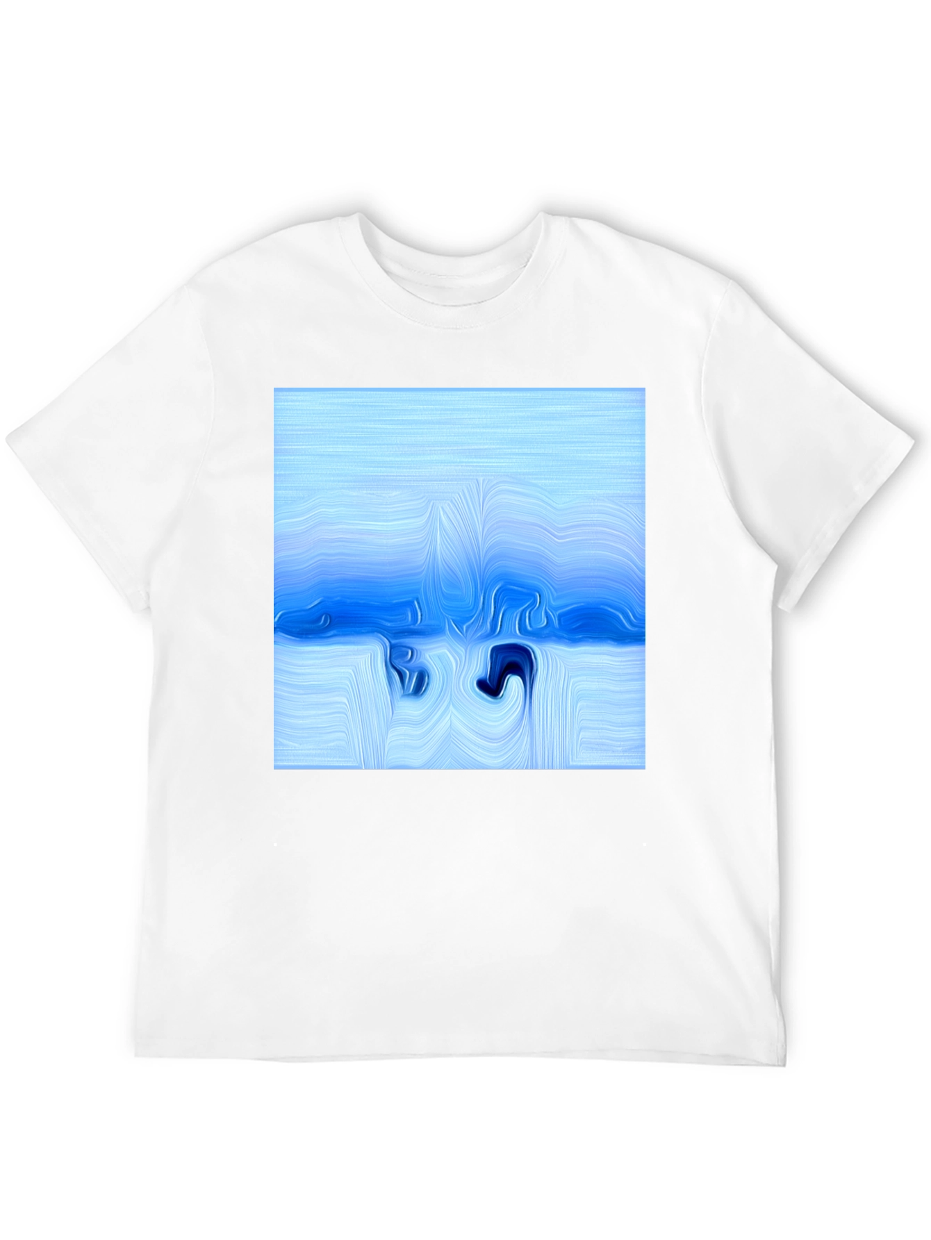 Abstract Blue Fluid Art T-Shirt