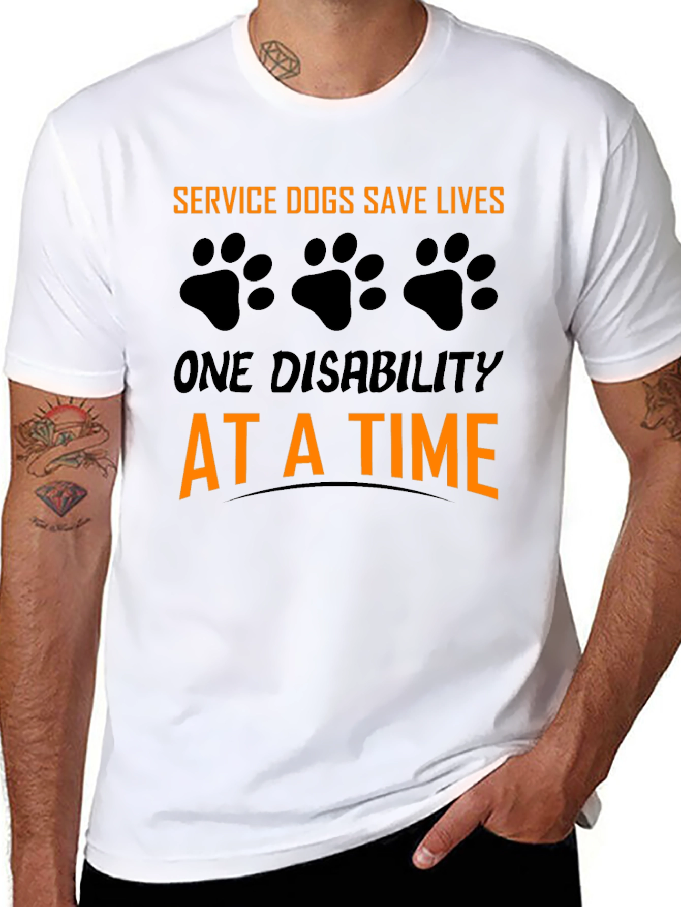 Service Dog Awareness Graphic T-Shirt