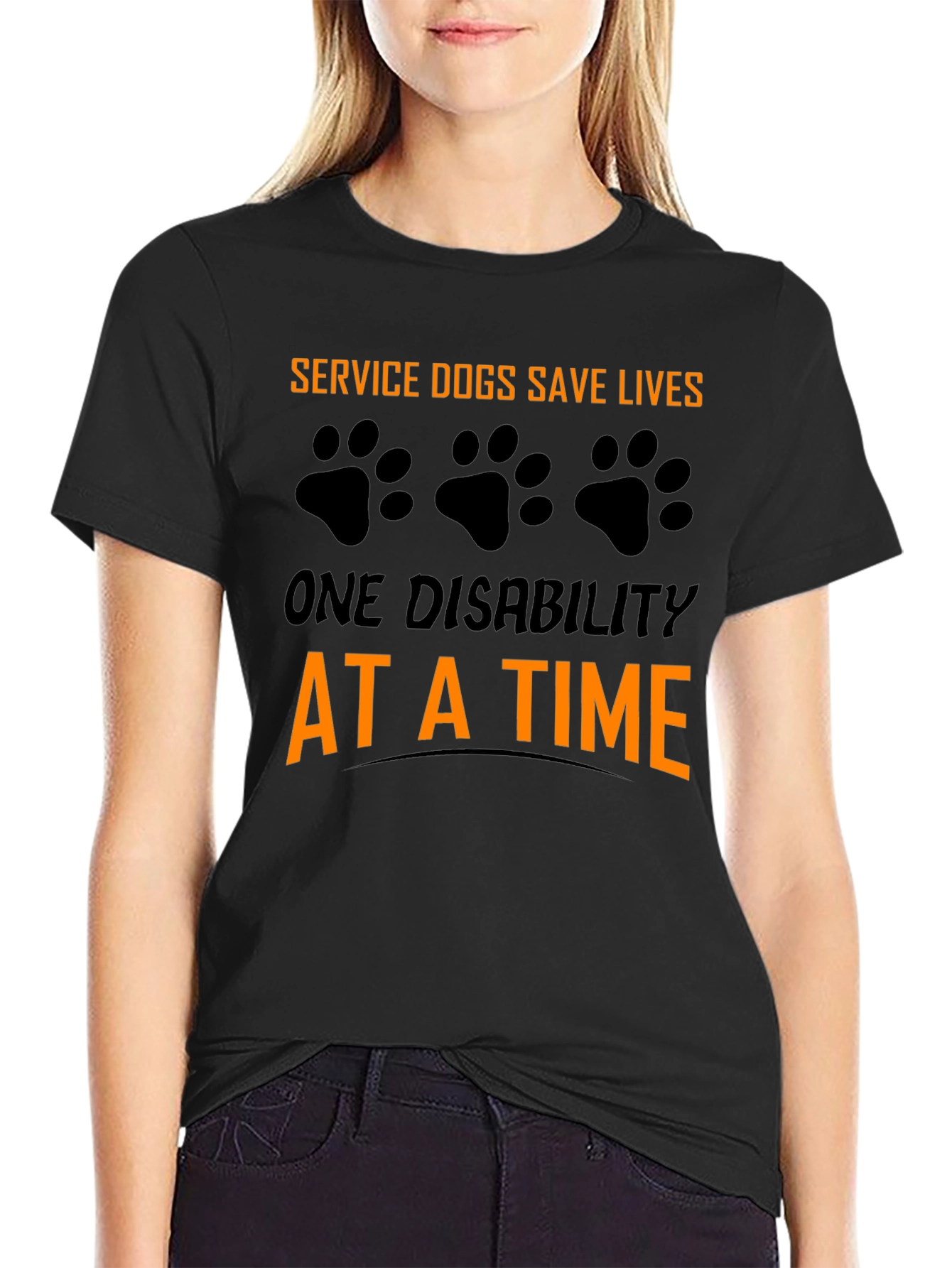 Service Dog Awareness Graphic T-Shirt