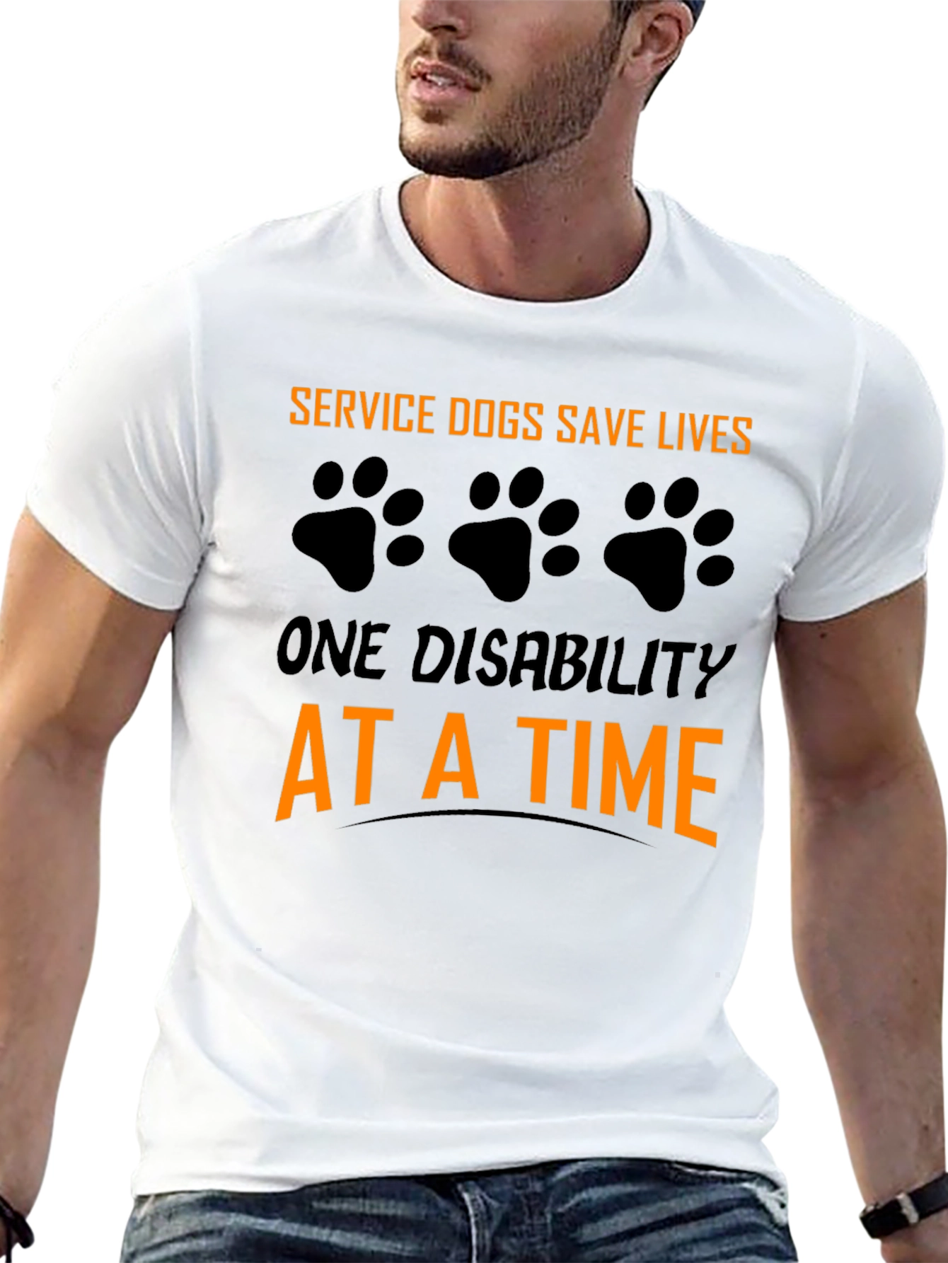 Service Dog Awareness Graphic T-Shirt