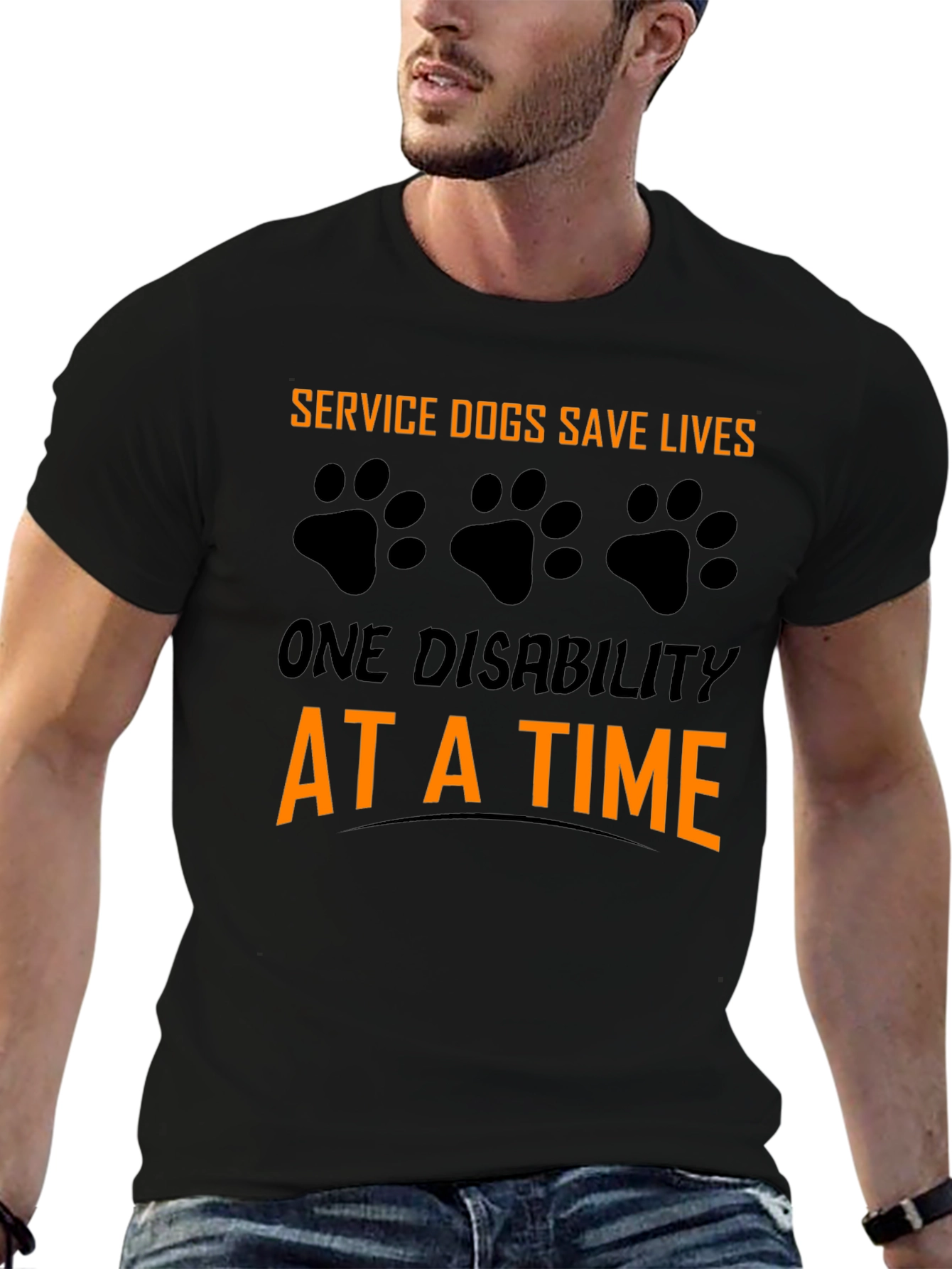 Service Dog Awareness Graphic T-Shirt