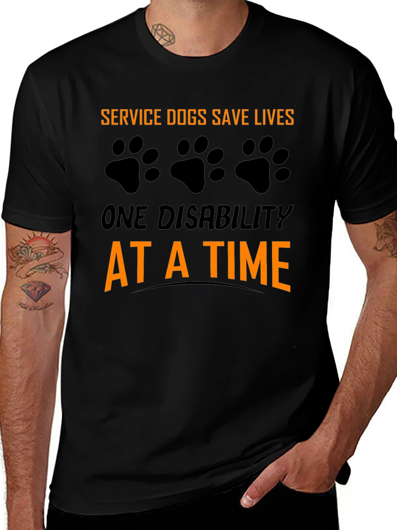 Service Dog Awareness Graphic T-Shirt