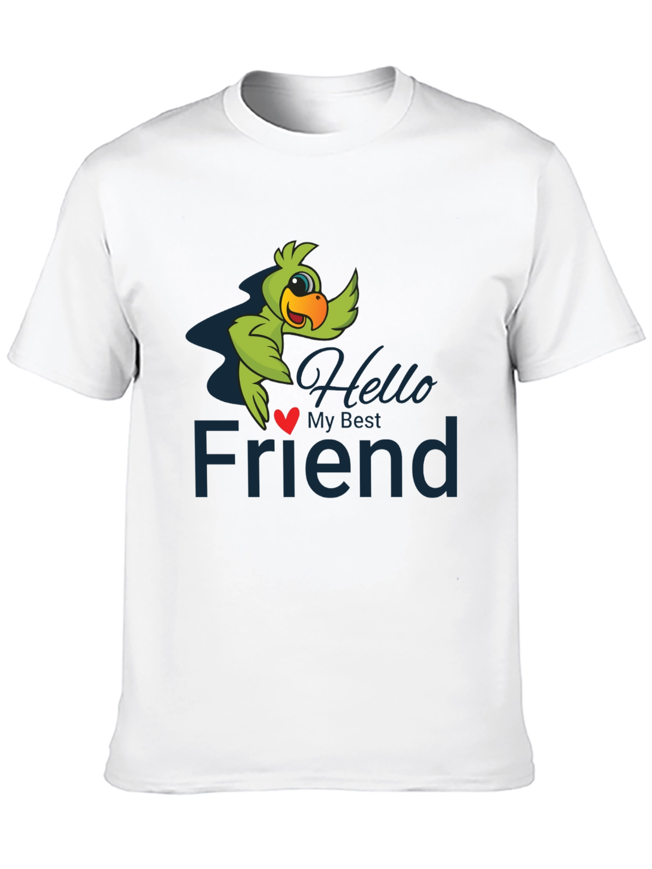 Hello My Best Friend T-Shirt Parrot Graphic Tee