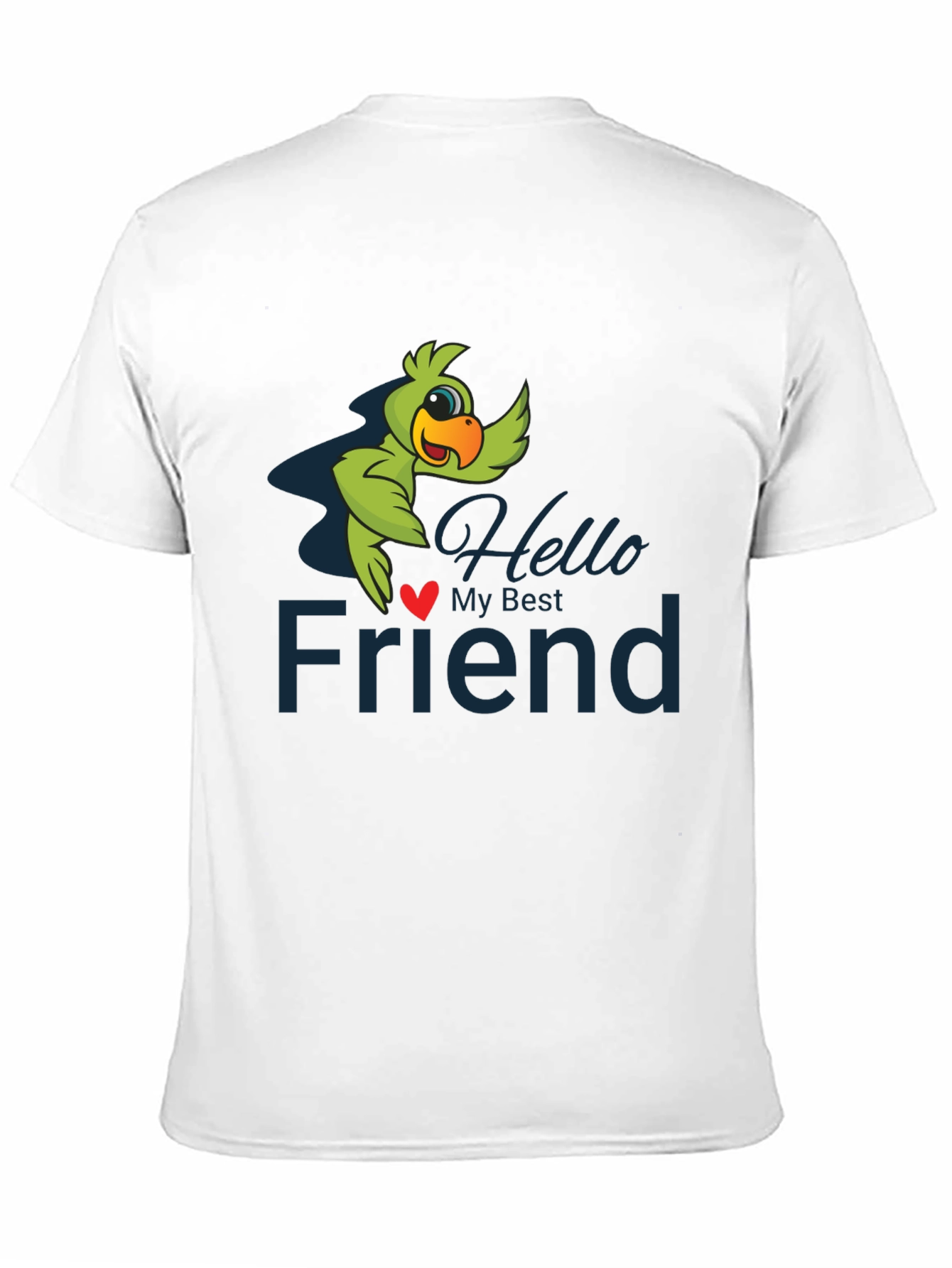 Hello My Best Friend T-Shirt Parrot Graphic Tee