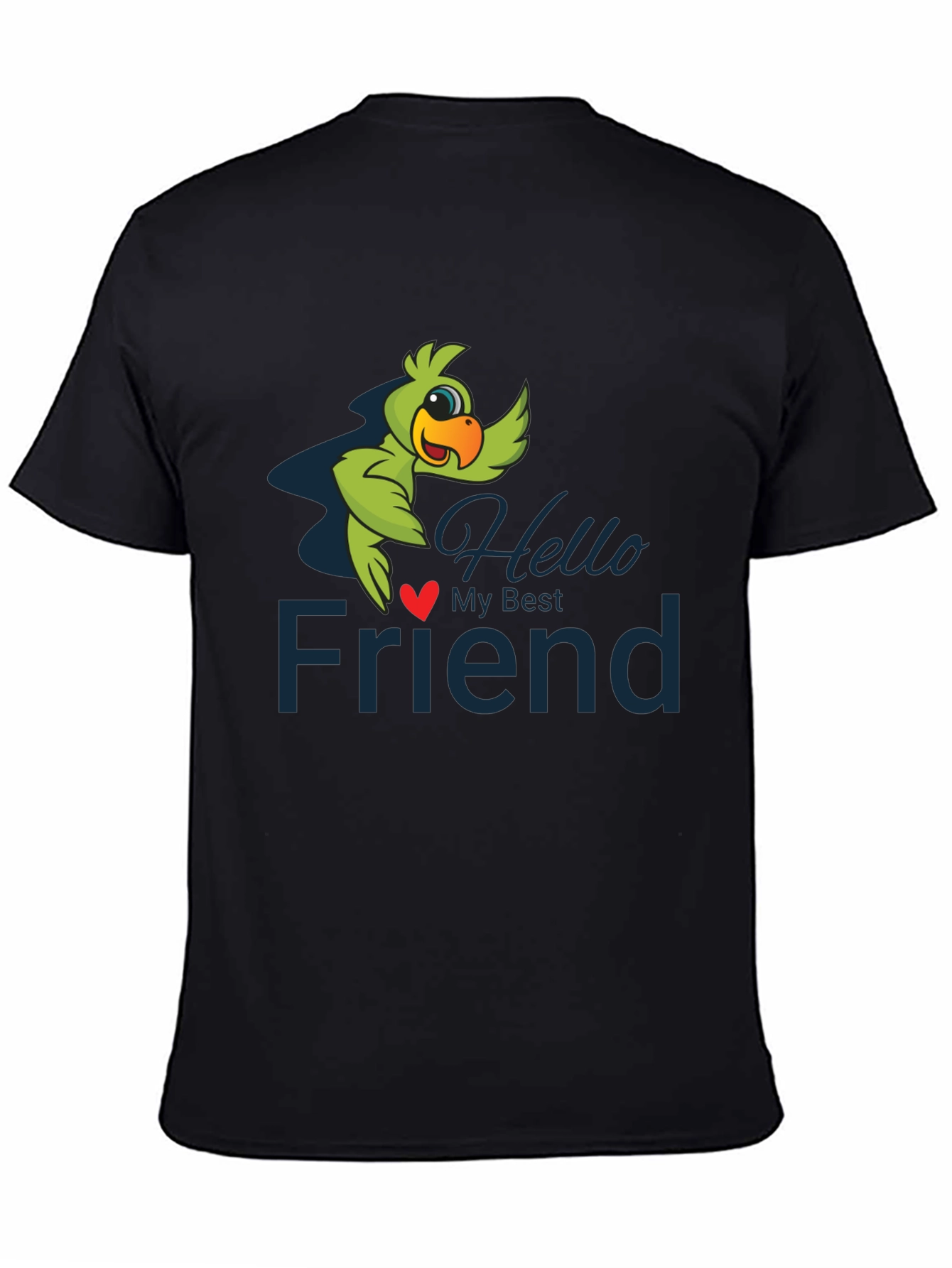 Hello My Best Friend T-Shirt Parrot Graphic Tee