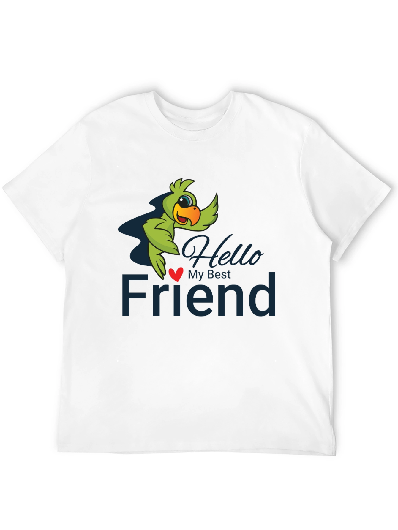 Hello My Best Friend T-Shirt Parrot Graphic Tee