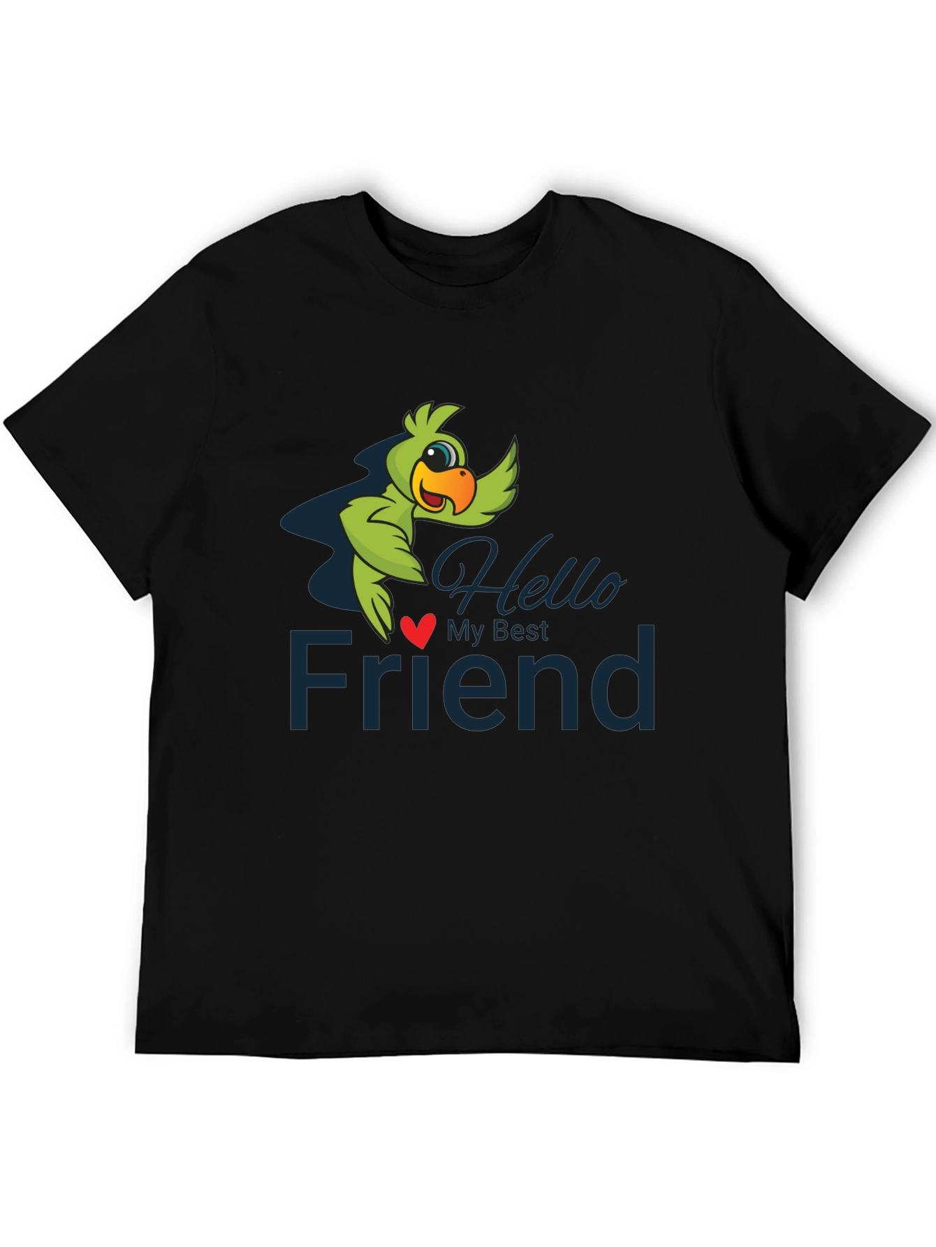 Hello My Best Friend T-Shirt Parrot Graphic Tee