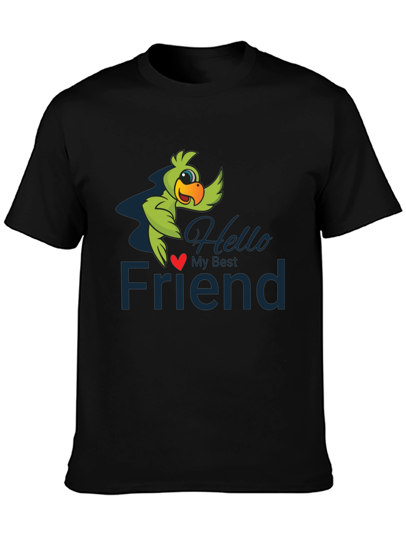Hello My Best Friend T-Shirt Parrot Graphic Tee