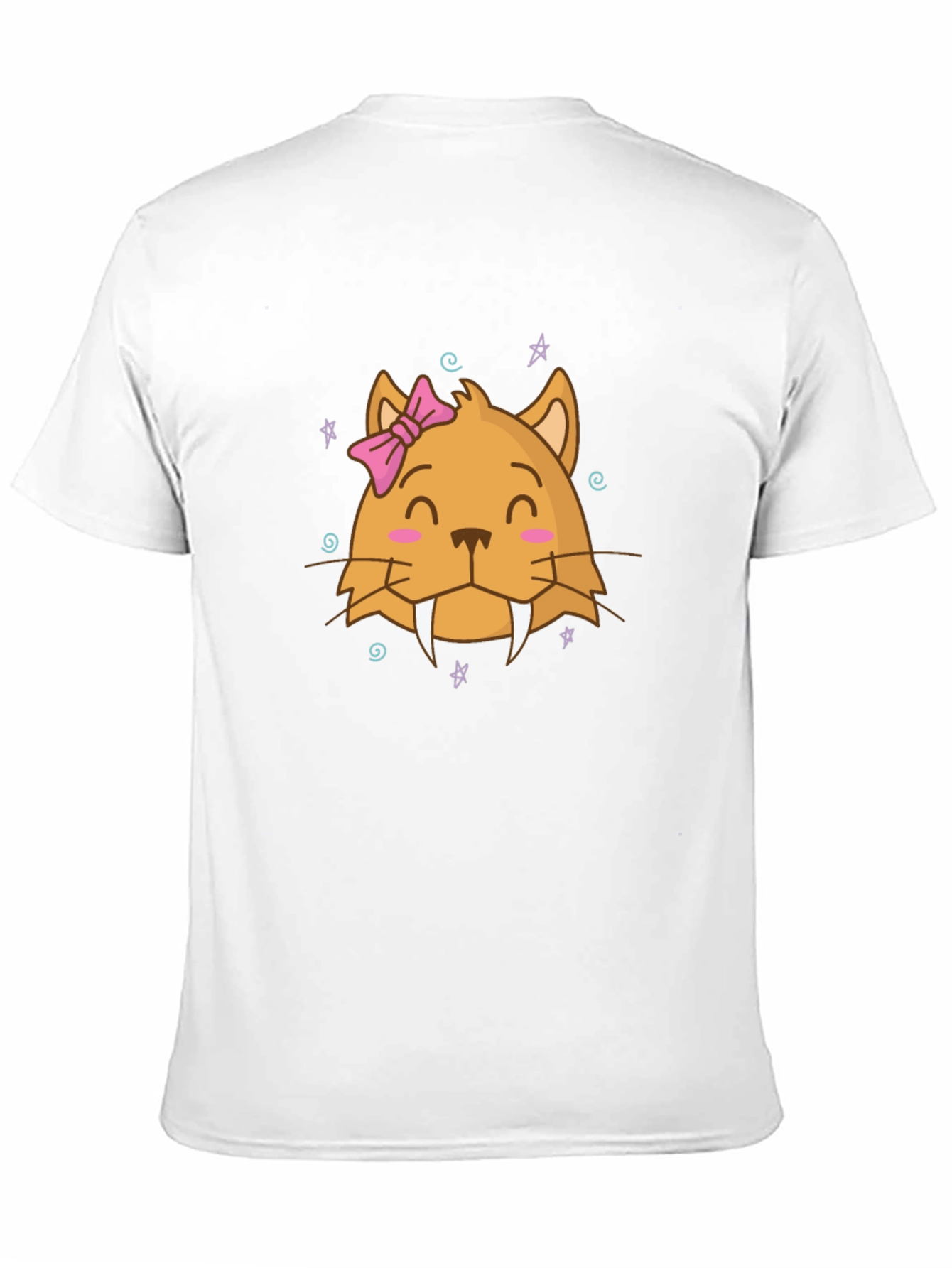 Cute Cartoon Cat T-Shirt - Black