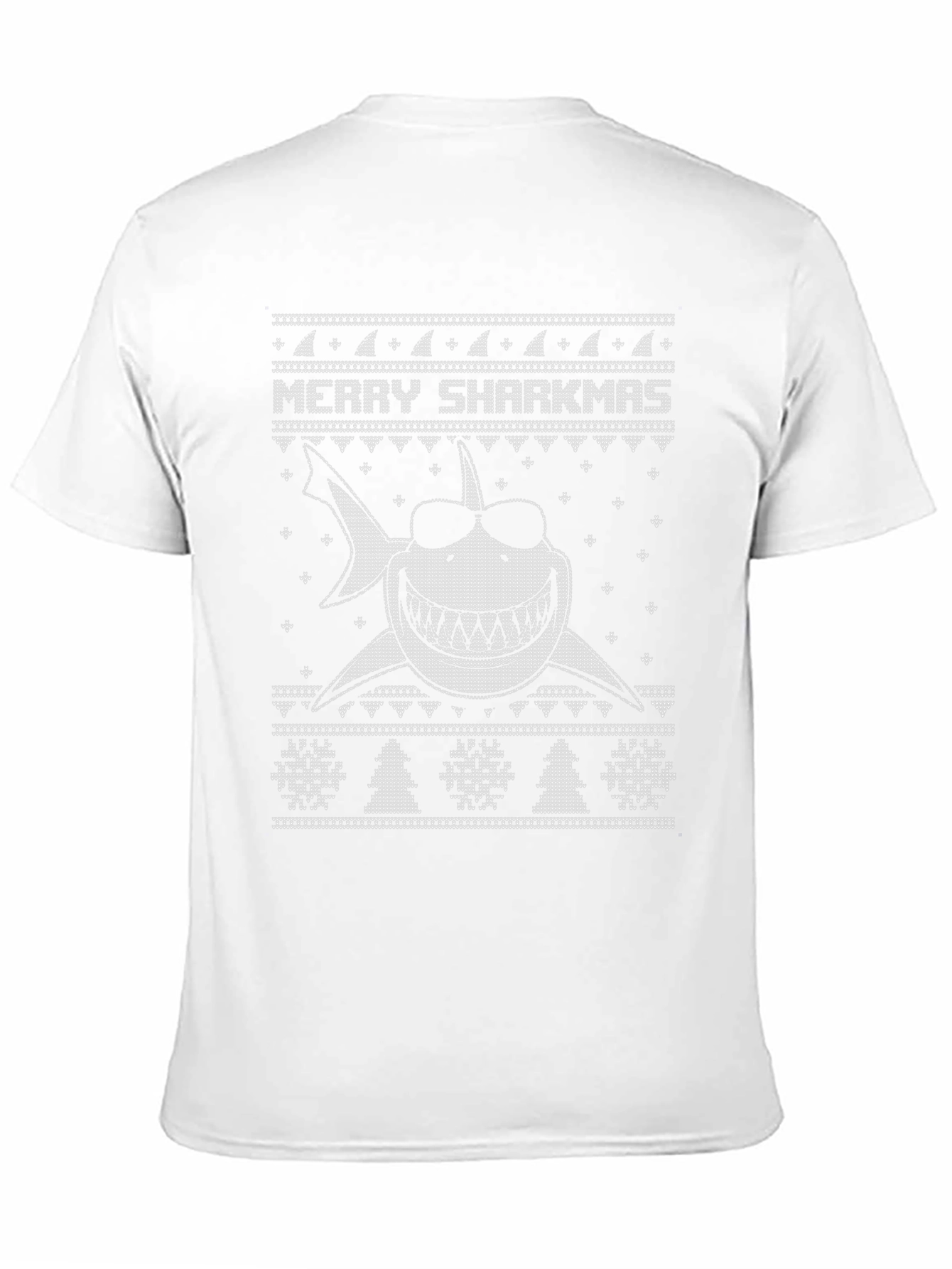 Merry Sharkmas Ugly Christmas Sweater Style T-Shirt