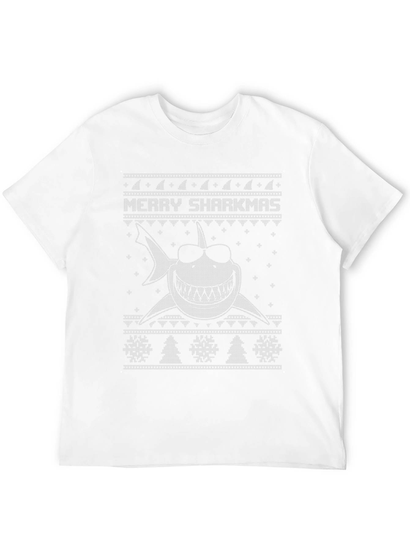 Merry Sharkmas Ugly Christmas Sweater Style T-Shirt