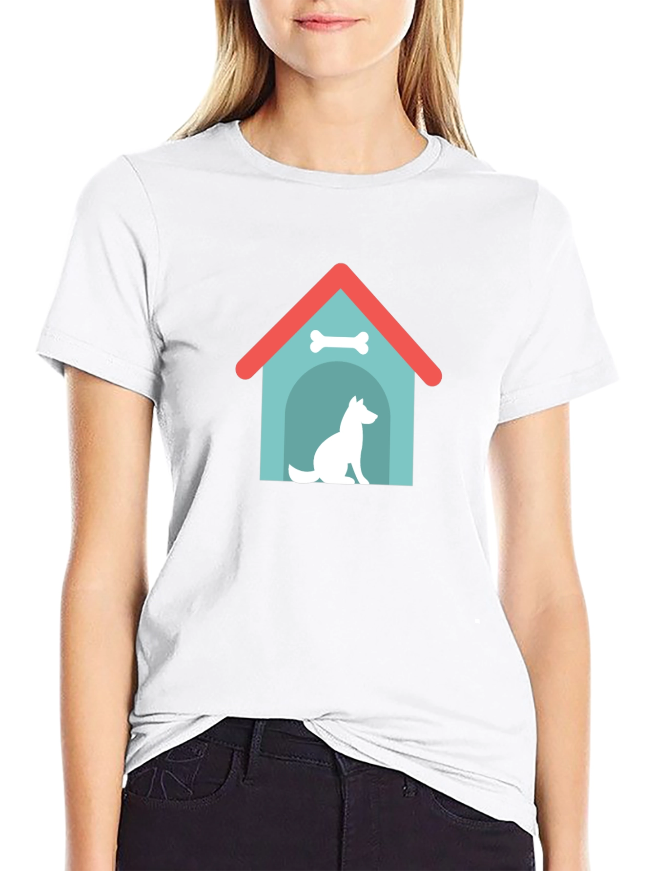 Dog House Graphic Tee - Black Cotton Shirt