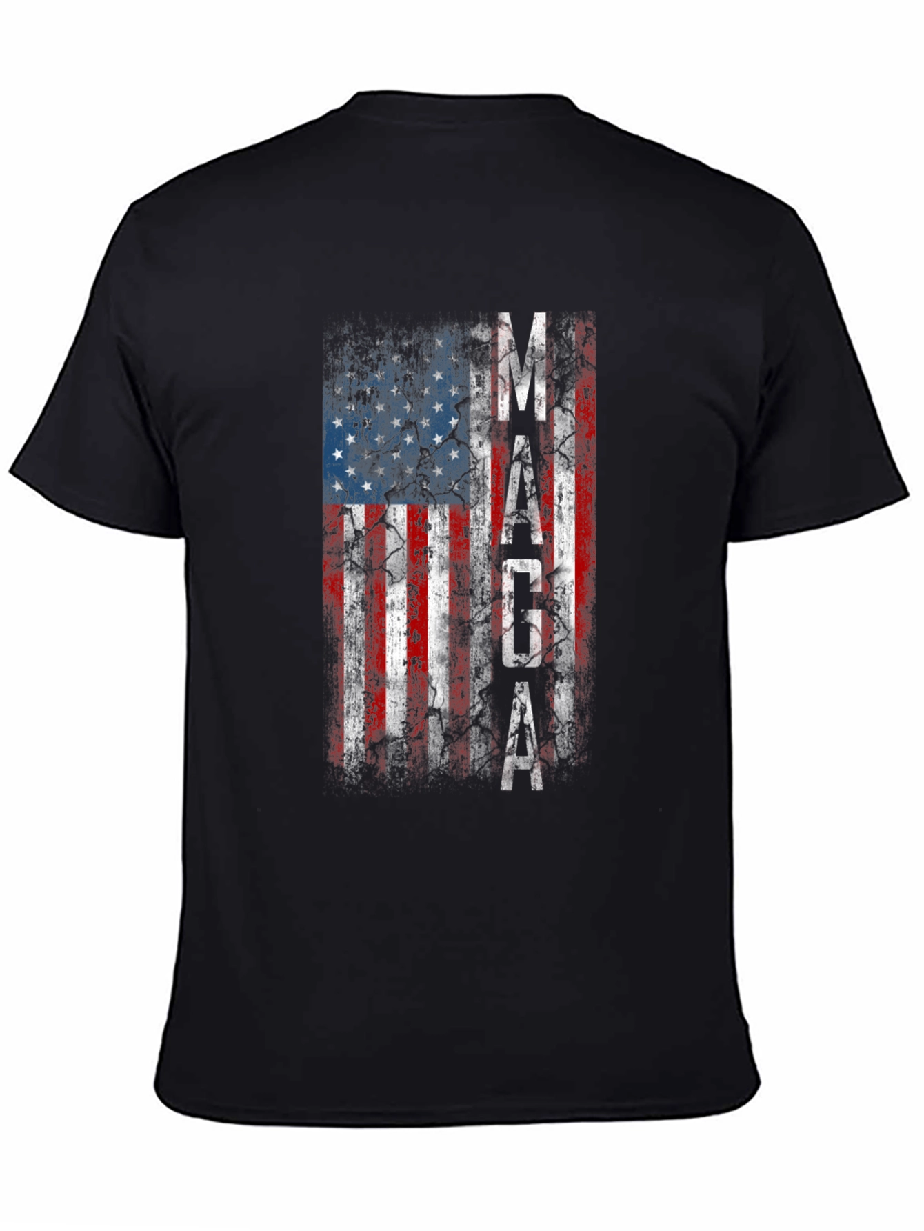 Distressed American Flag MAGA Graphic T-Shirt