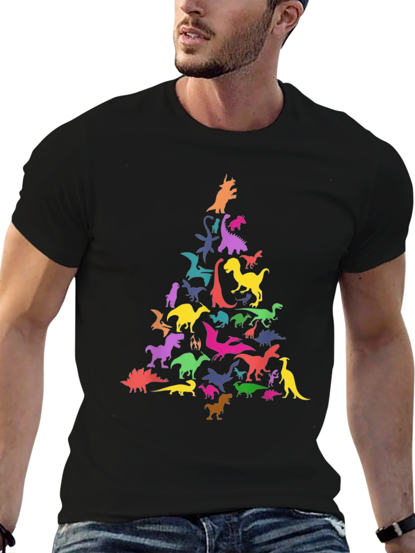 Dinosaur Tree Graphic T-Shirt