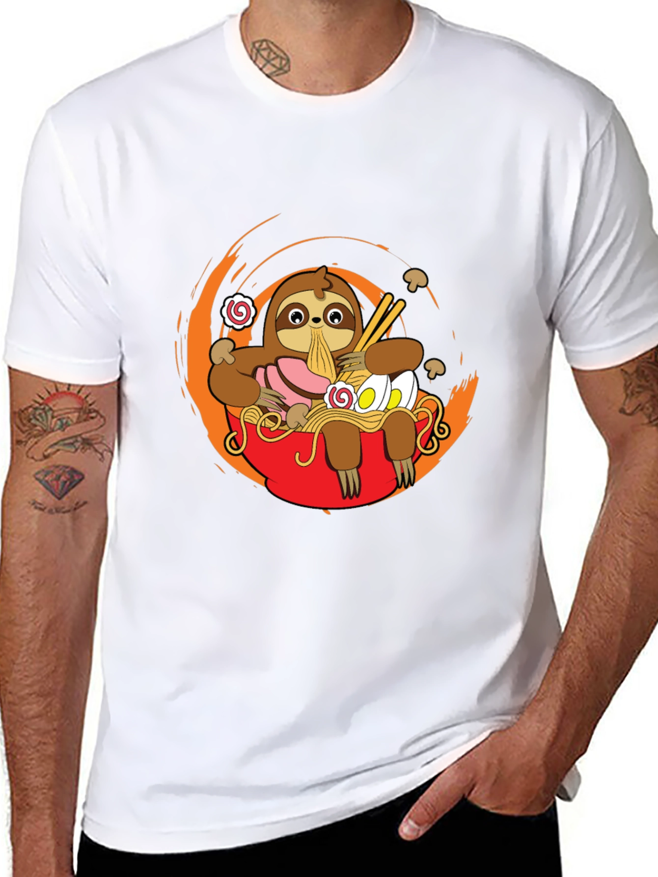 Sloth Ramen T-Shirt - Cute Noodle Lover Tee