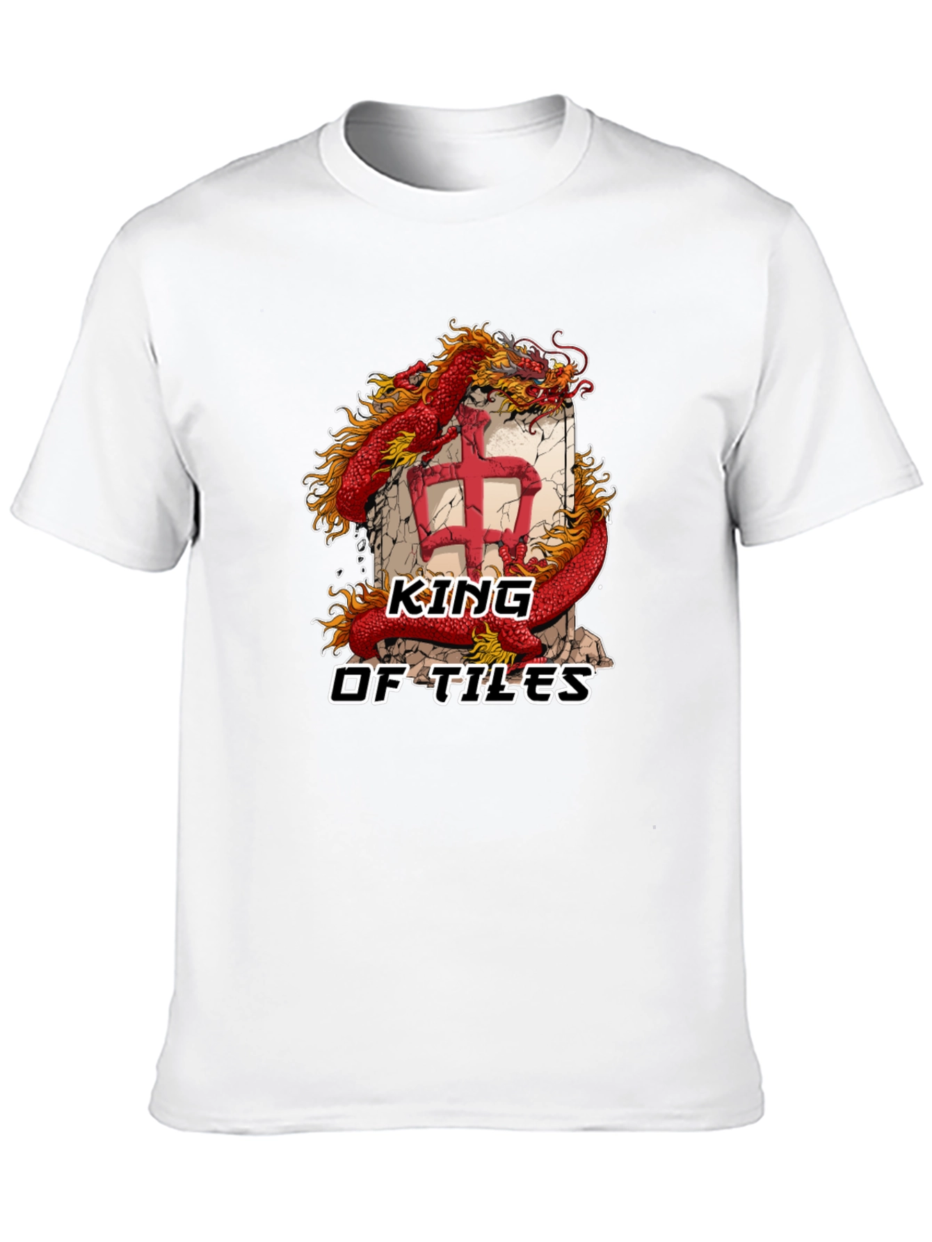 King of Tiles Dragon Graphic Tee - Black