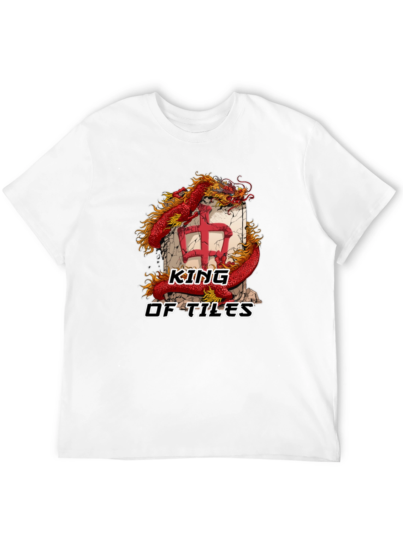 King of Tiles Dragon Graphic Tee - Black