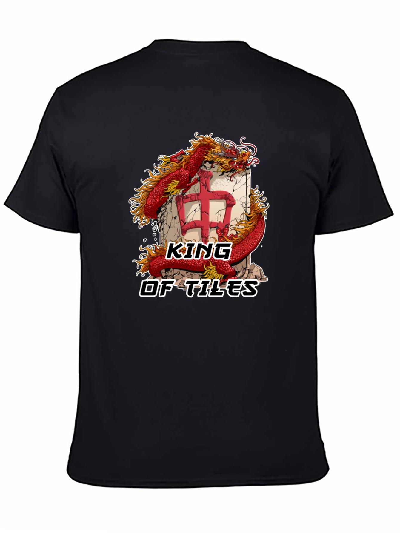 King of Tiles Dragon Graphic Tee - Black