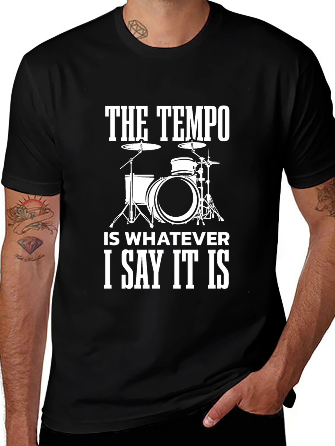 Drummer Tempo T-Shirt: Funny Music Tee