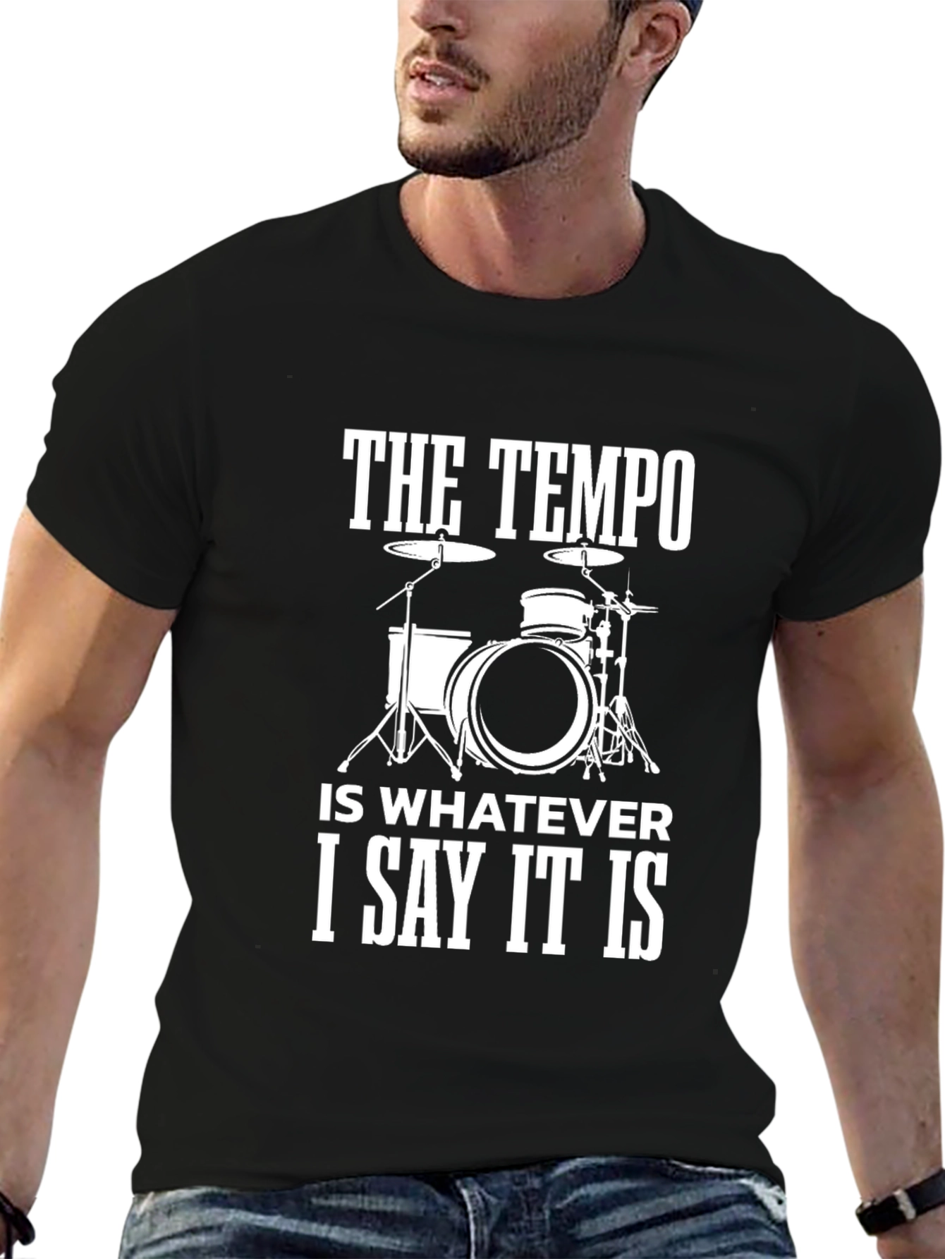 Drummer Tempo T-Shirt: Funny Music Tee