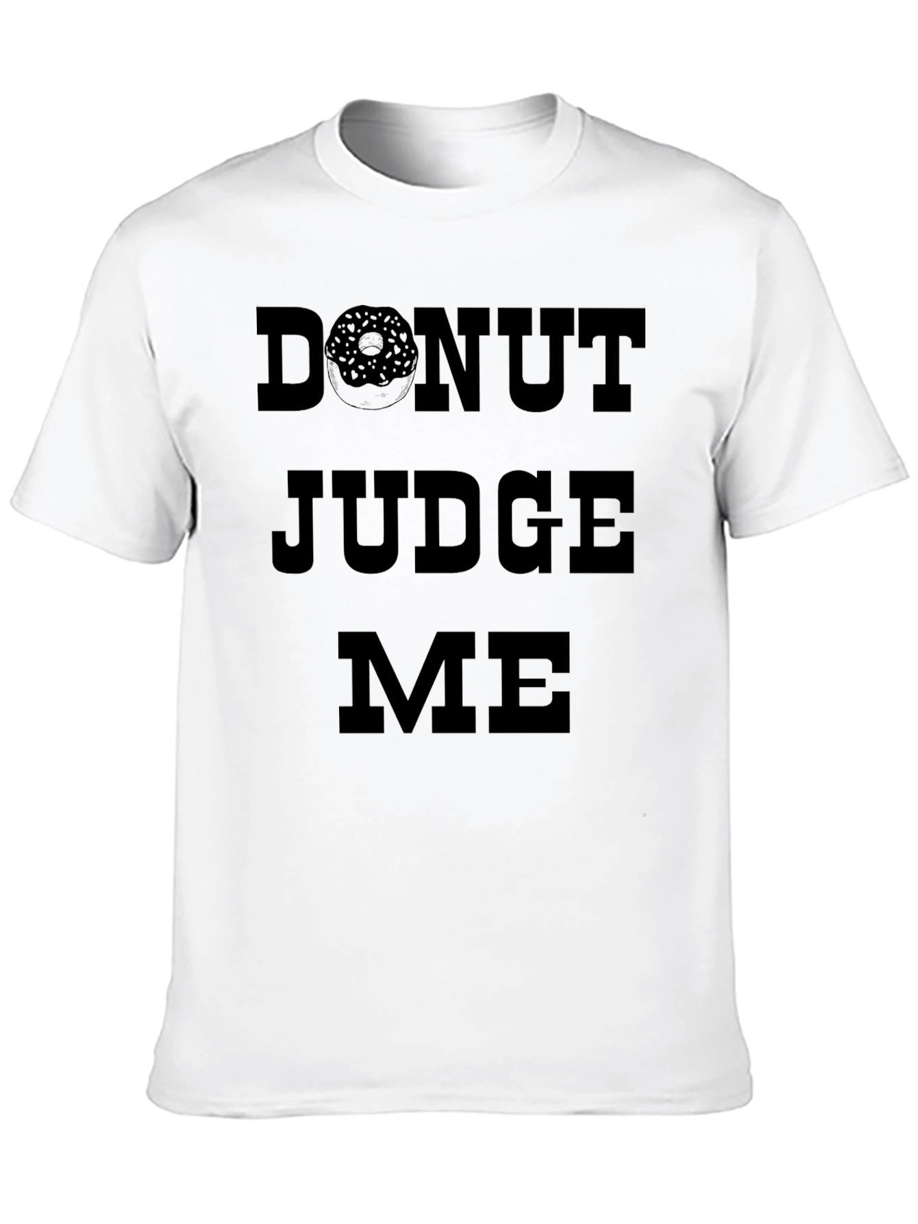 Donut Judge Me Black Graphic T-Shirt