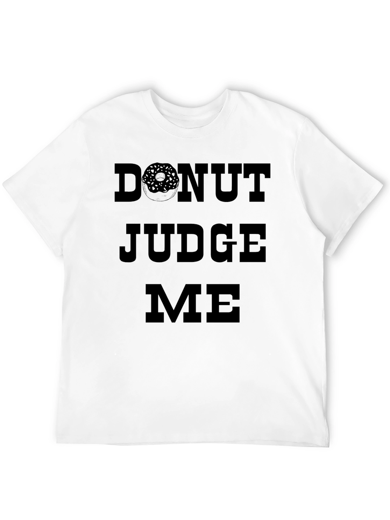 Donut Judge Me Black Graphic T-Shirt