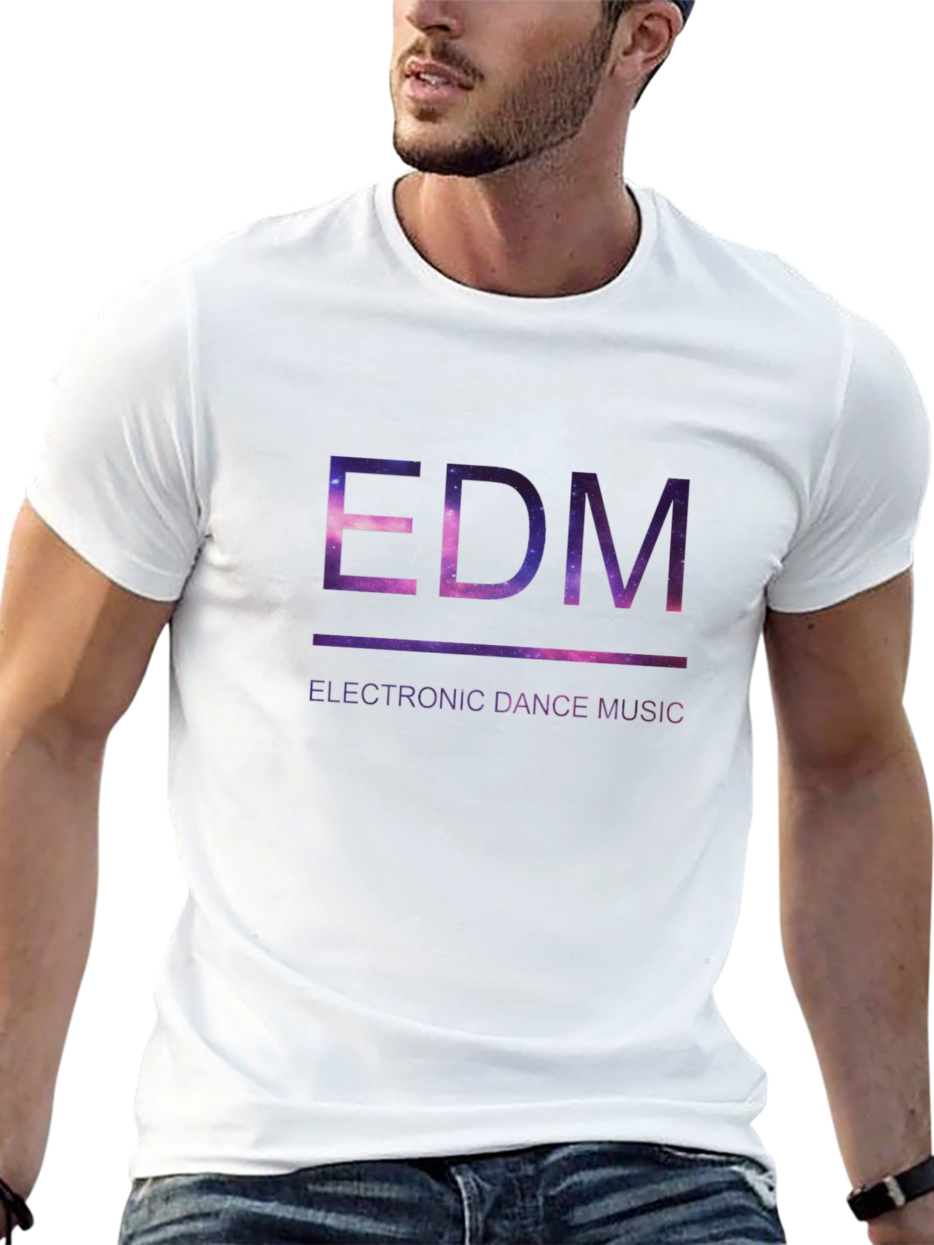 EDM Galaxy Graphic Tee - Electronic Dance Music Shirt