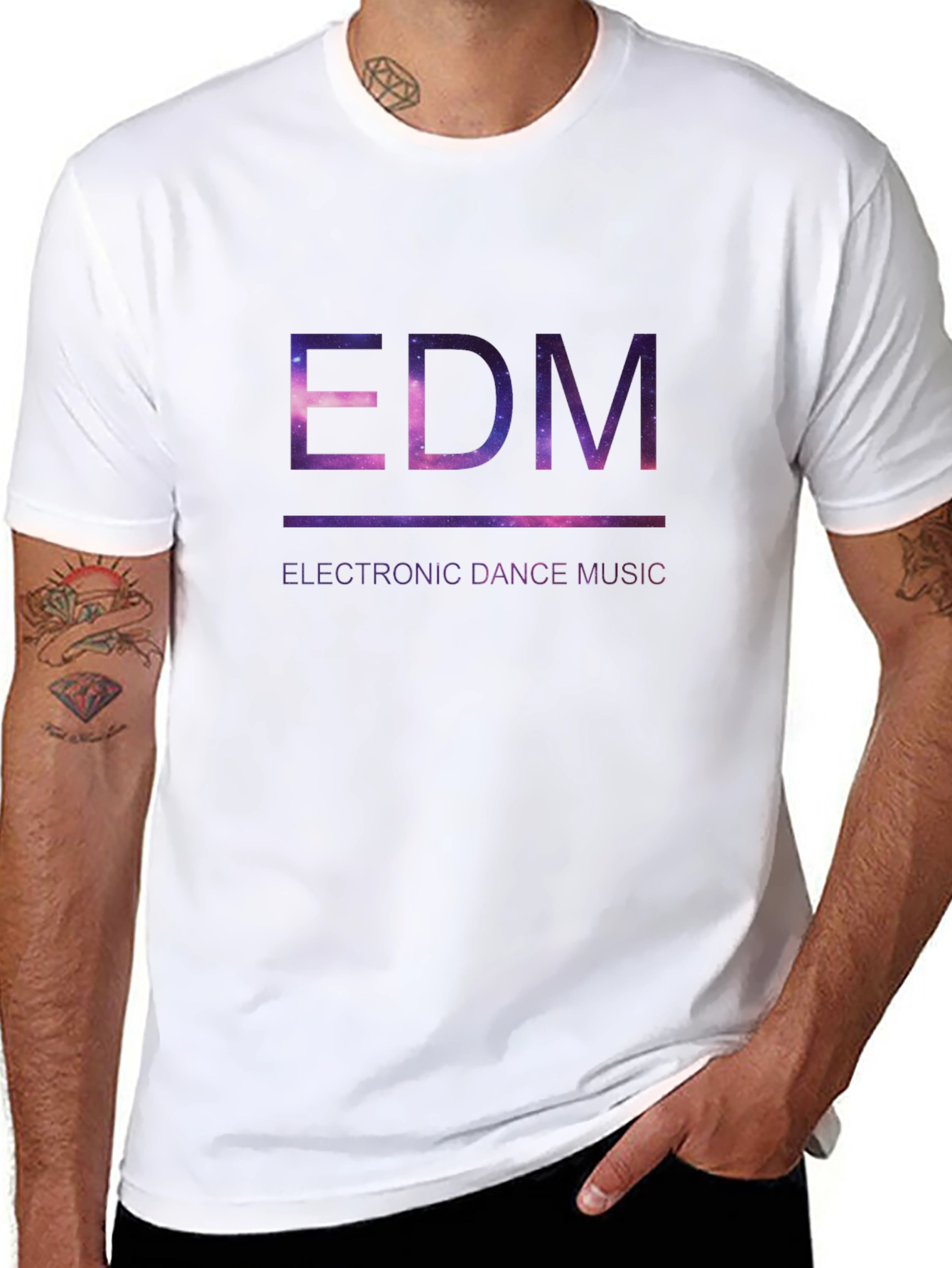 EDM Galaxy Graphic Tee - Electronic Dance Music Shirt