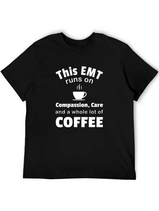 EMT Coffee T-Shirt - Compassion Care and Caffeine