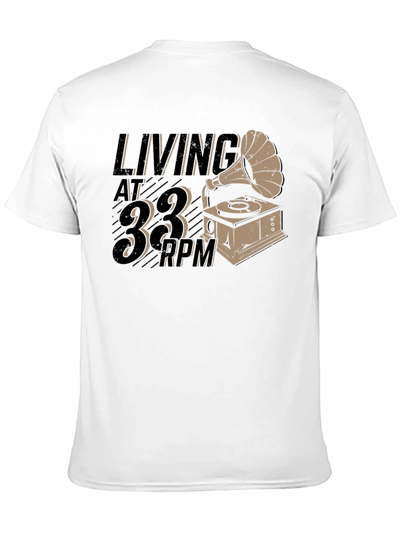 Living at 33 RPM Black Graphic Tee