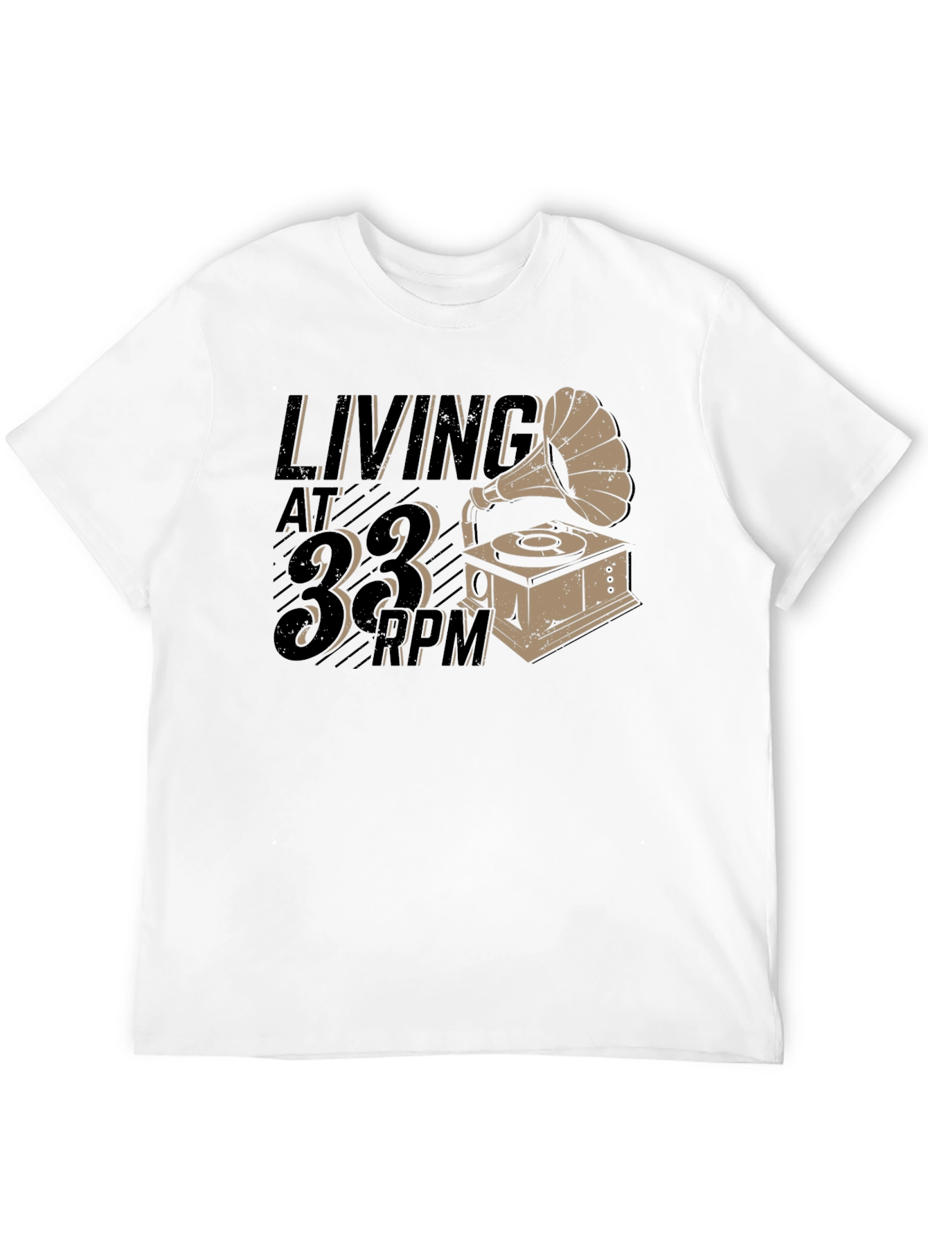 Living at 33 RPM Black Graphic Tee