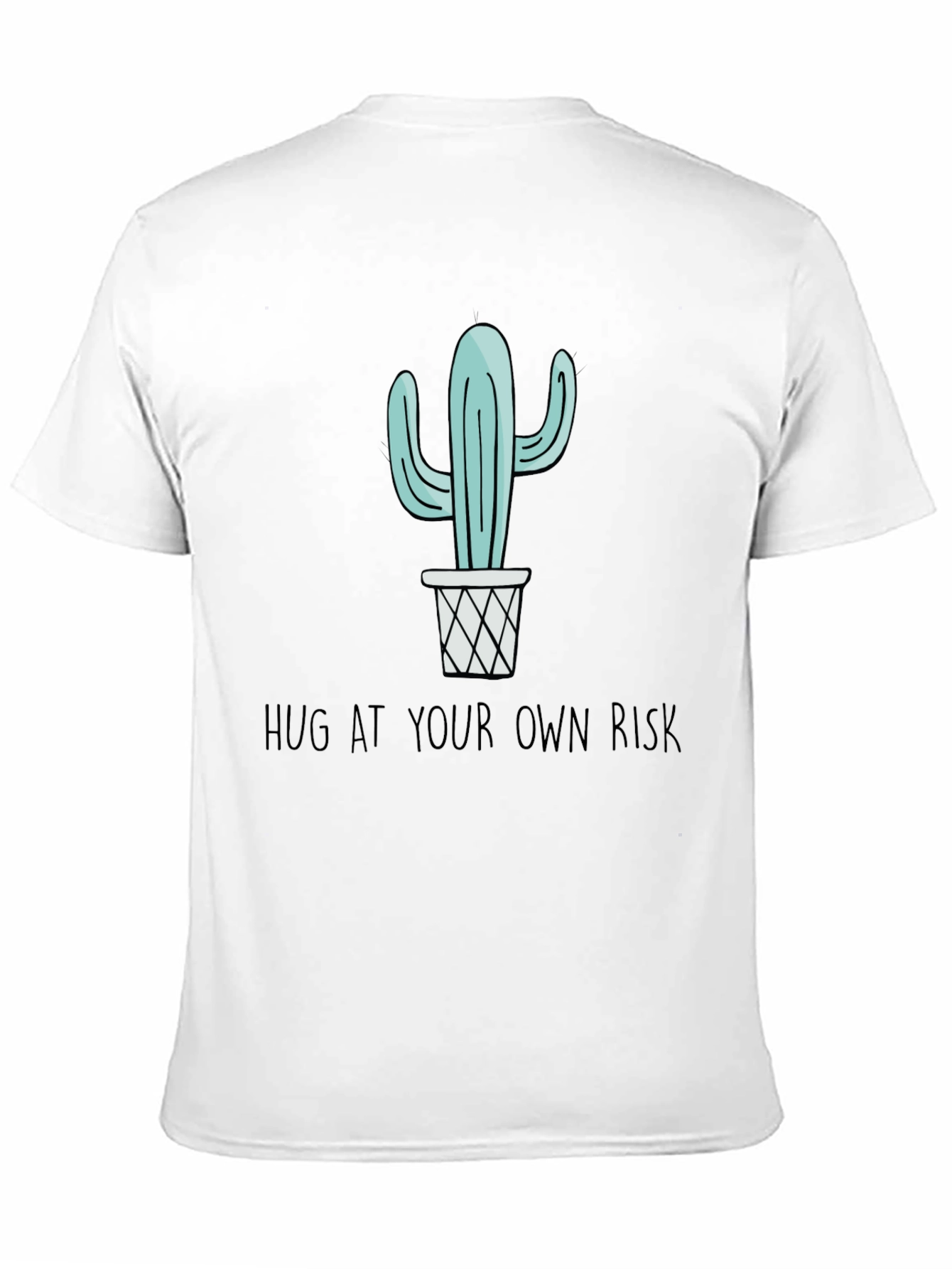 Cactus Hug at Your Own Risk Black Graphic Tee