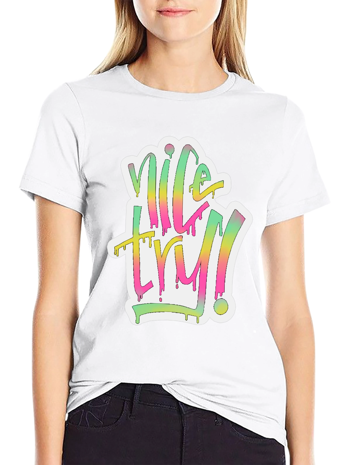 Nice Try Graphic Tee - Unique Design!