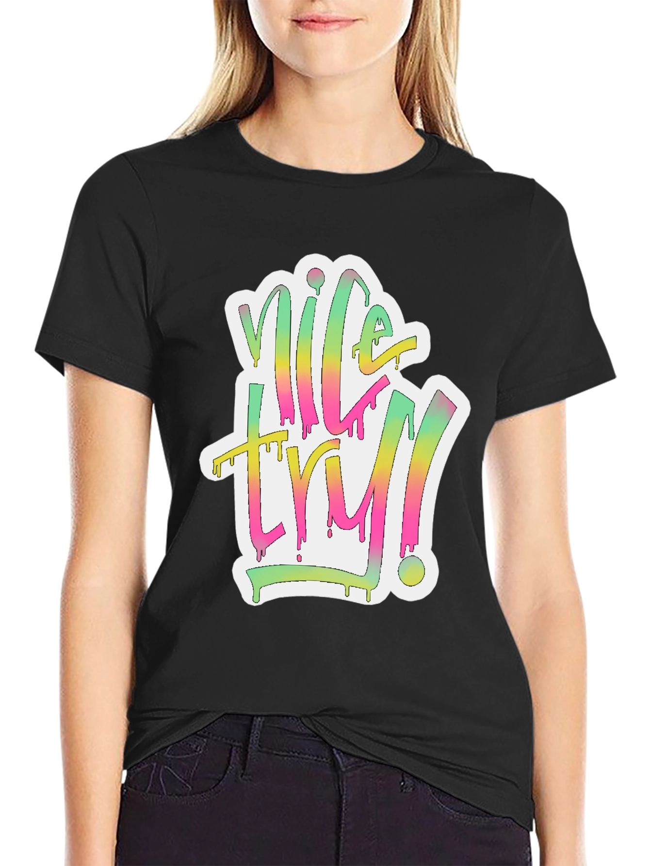 Nice Try Graphic Tee - Unique Design!