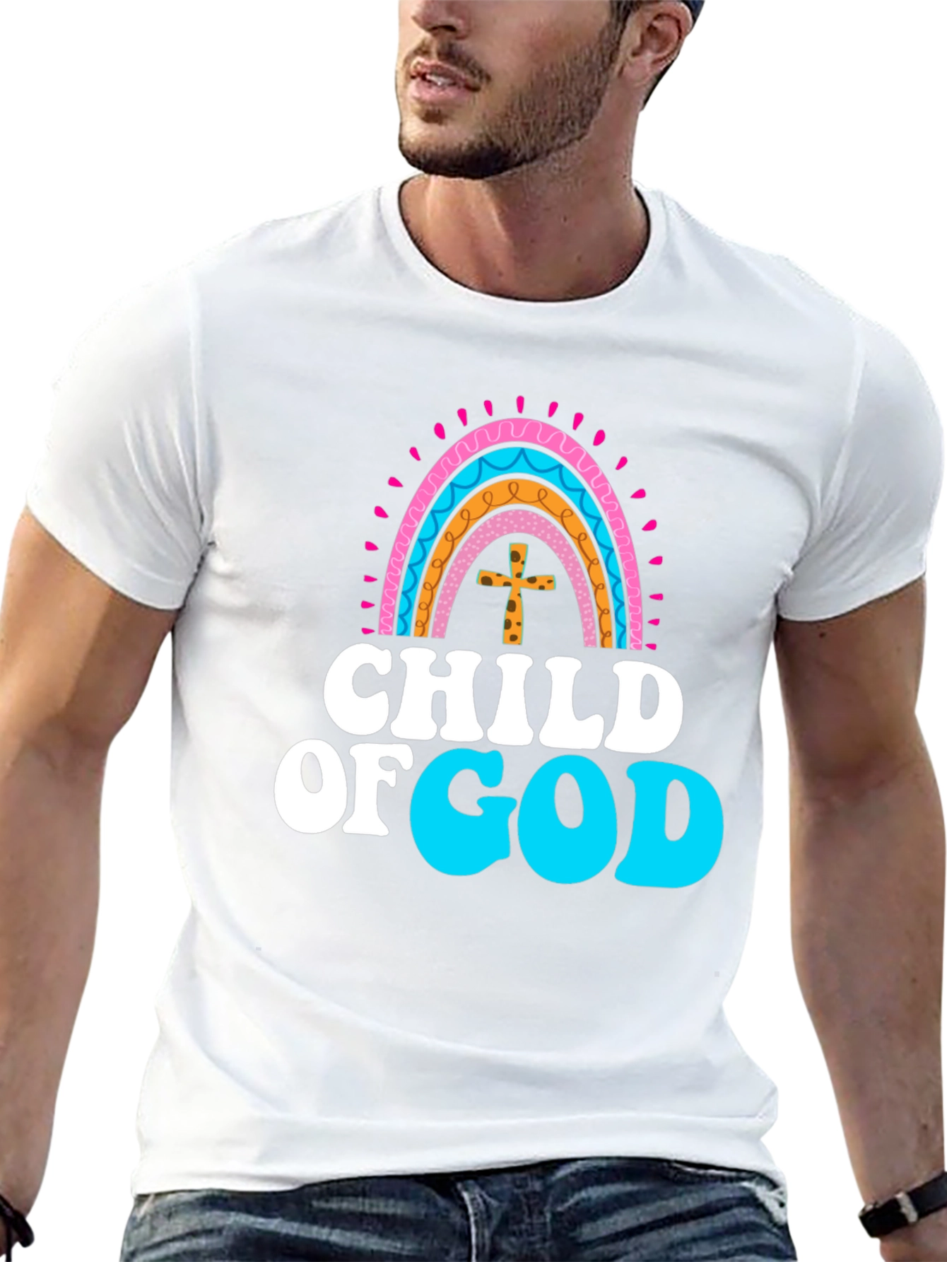 Child of God Rainbow Cross T-Shirt
