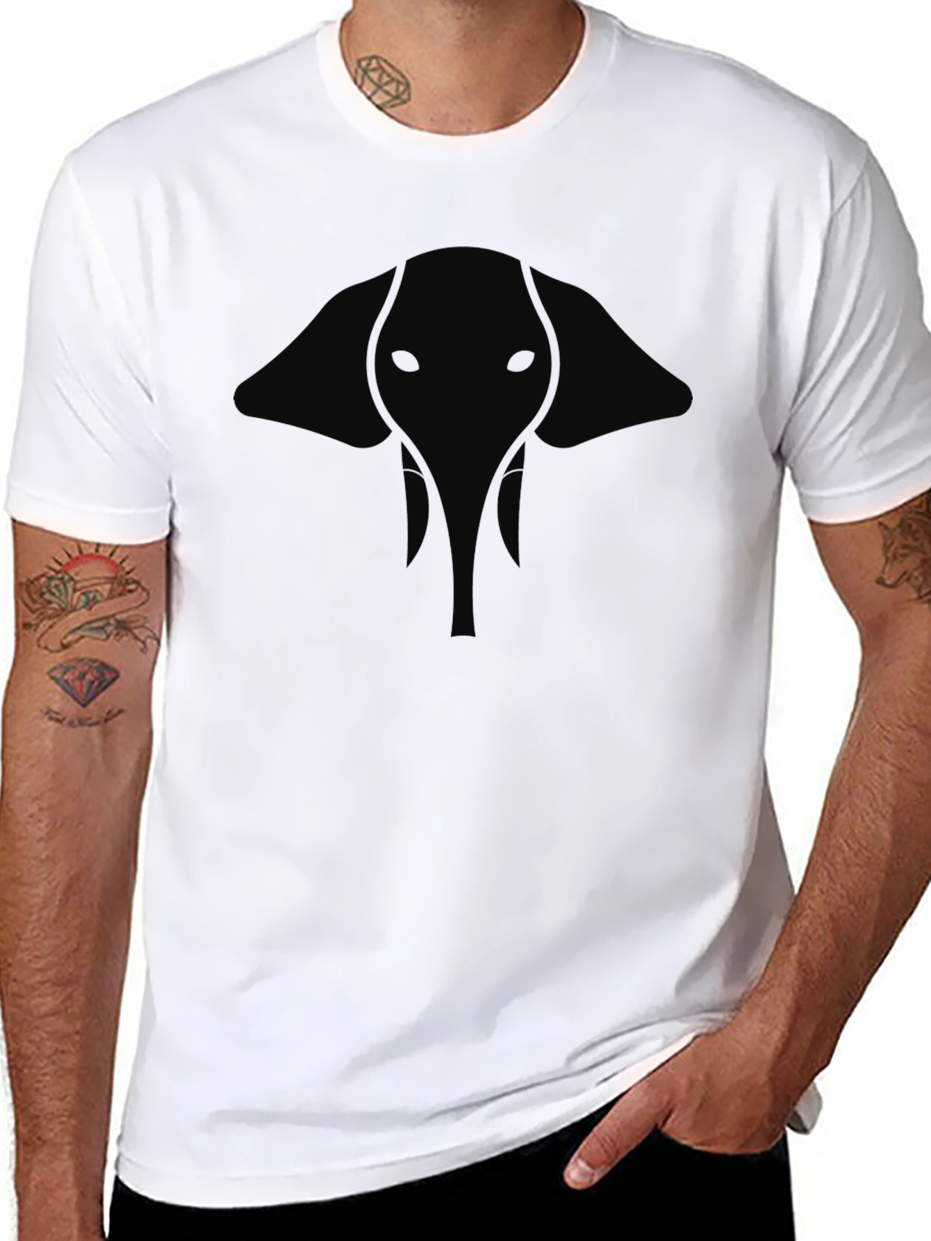 Elephant Graphic Black T-Shirt - Modern Style