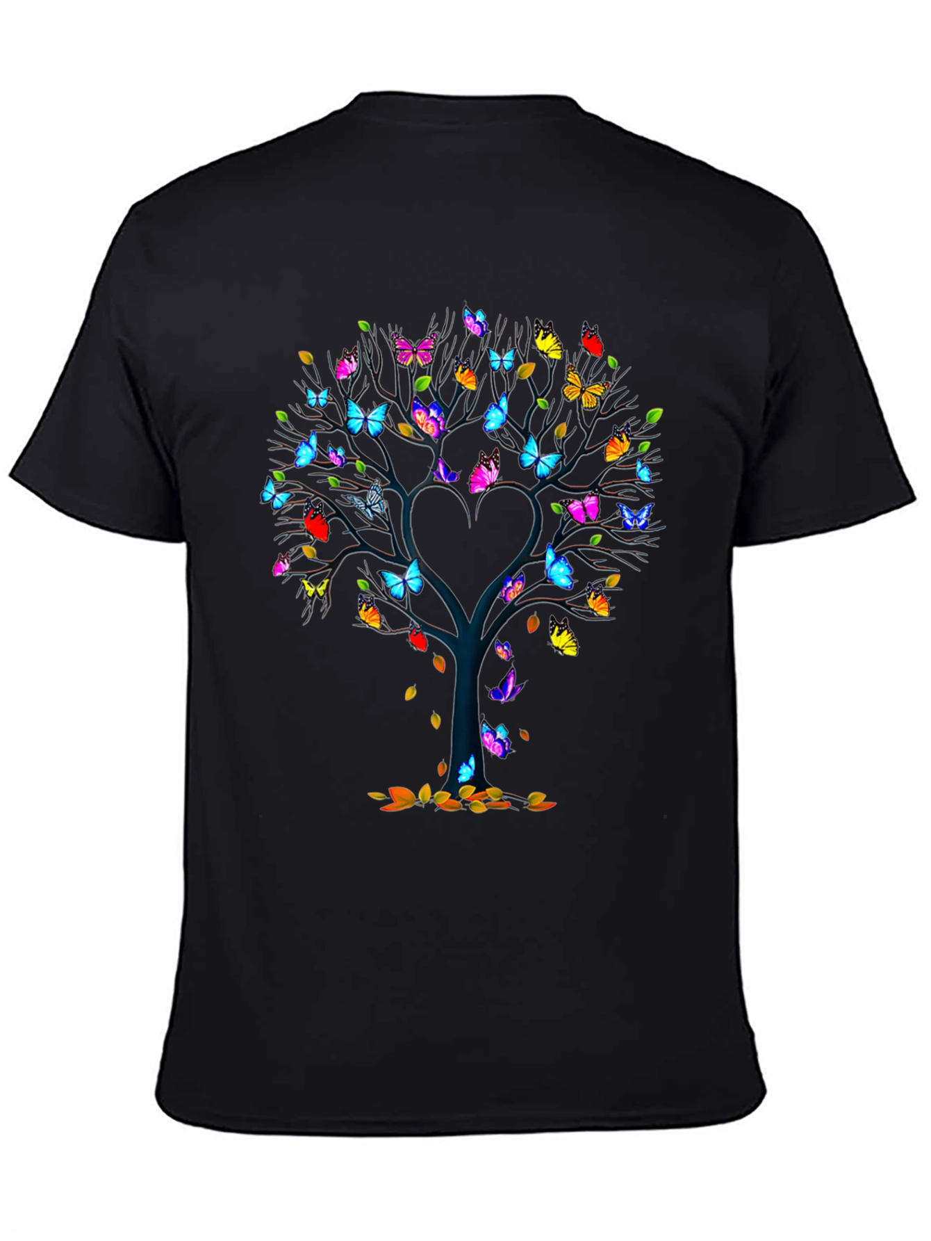 Butterfly Tree Graphic Tee - Unique Heart Design