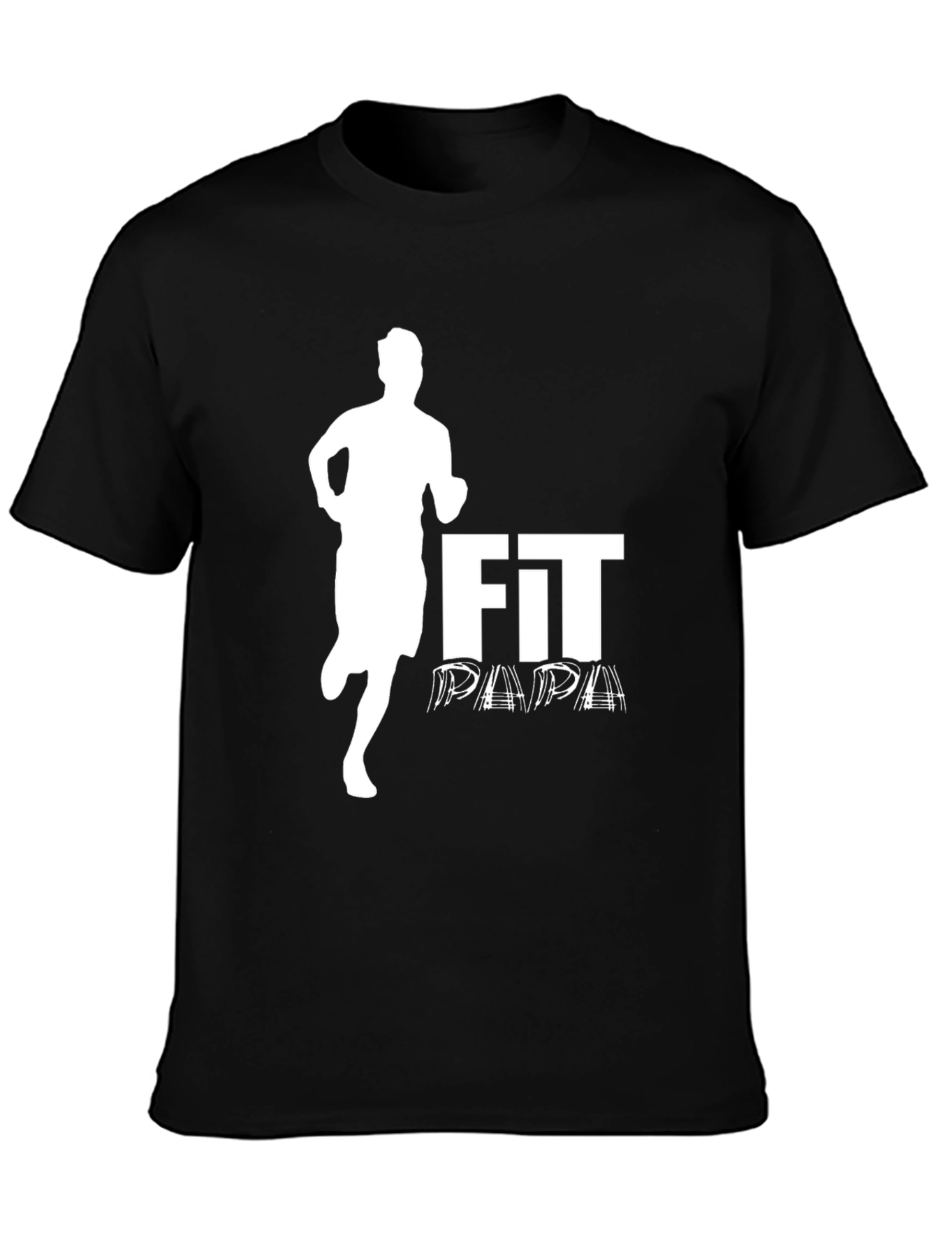 Fit Papa Graphic Tee - Black Athletic Dad Shirt