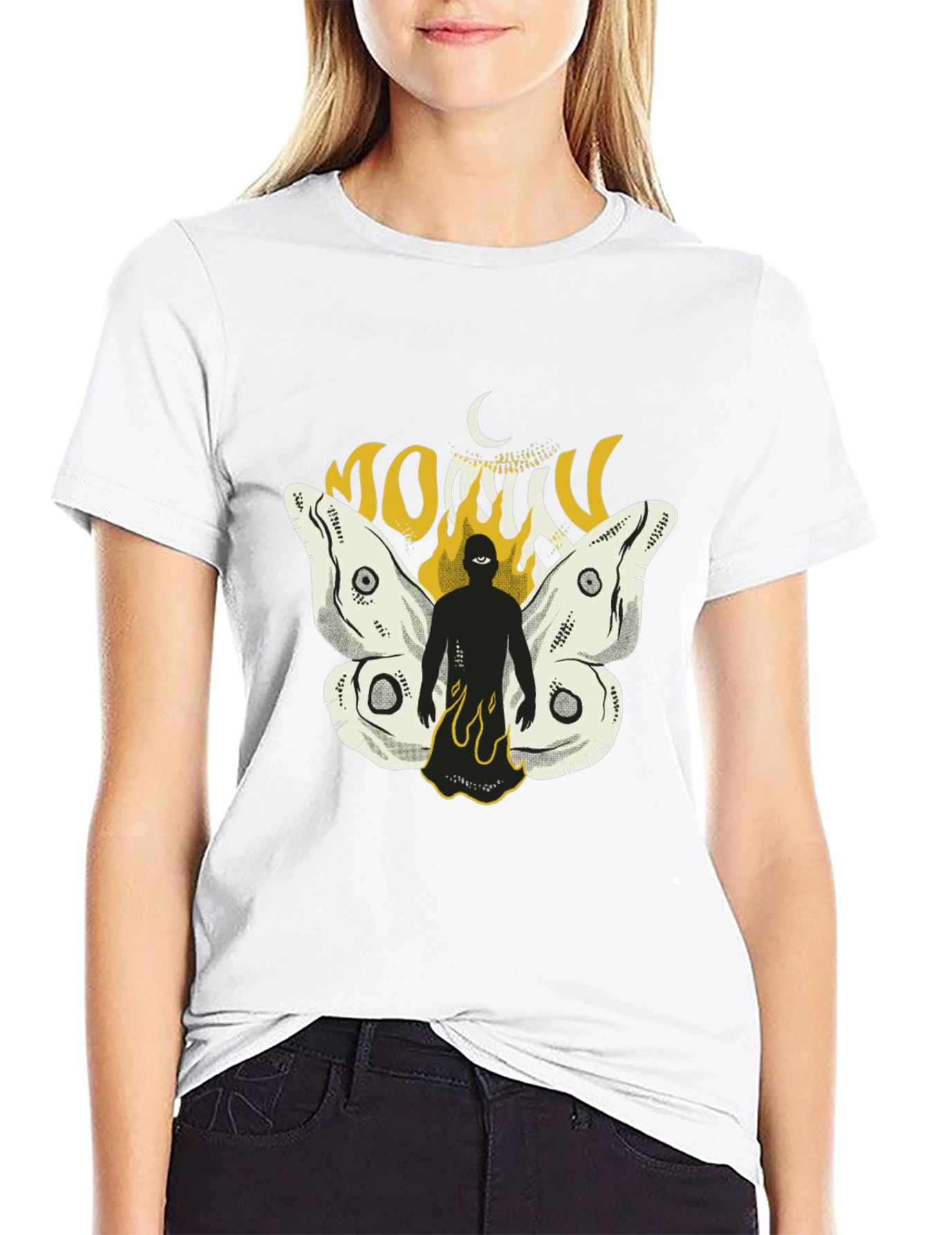 Mothman Graphic T-Shirt - Black