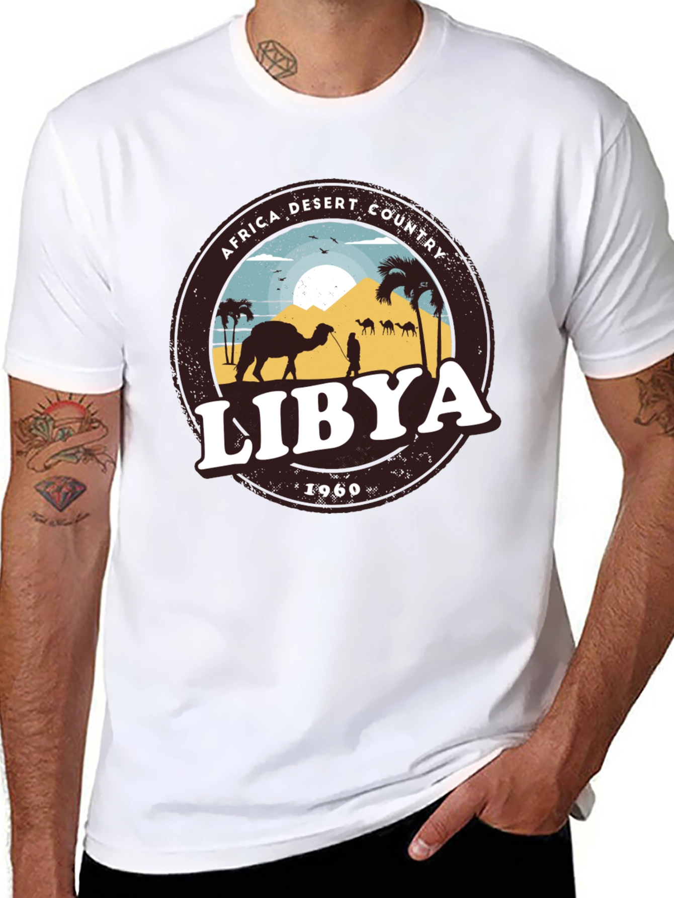 Libya Africa Desert Country 1960 Graphic T-Shirt